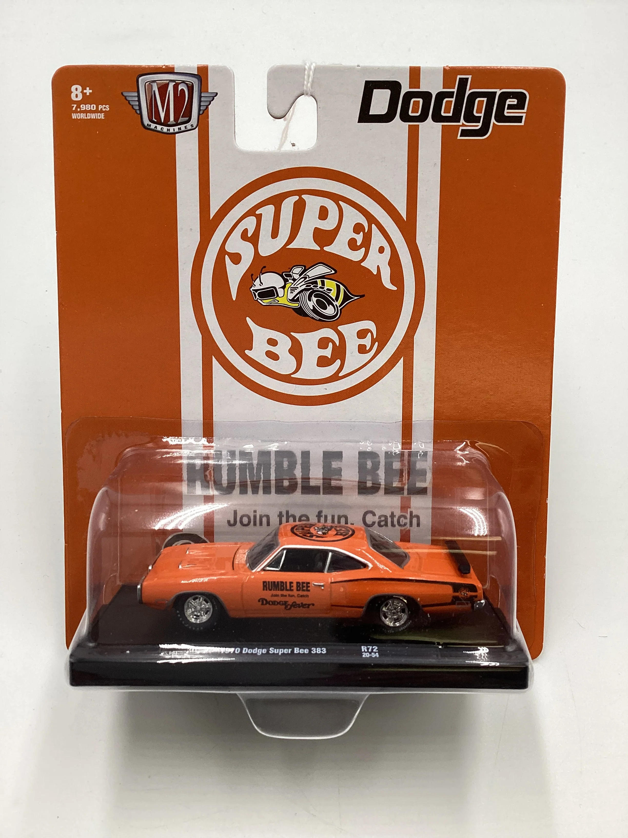 M2 Machines Auto Drivers Dodge 1970 Dodge Super Bee 383 Orange R72 192G - Image 2