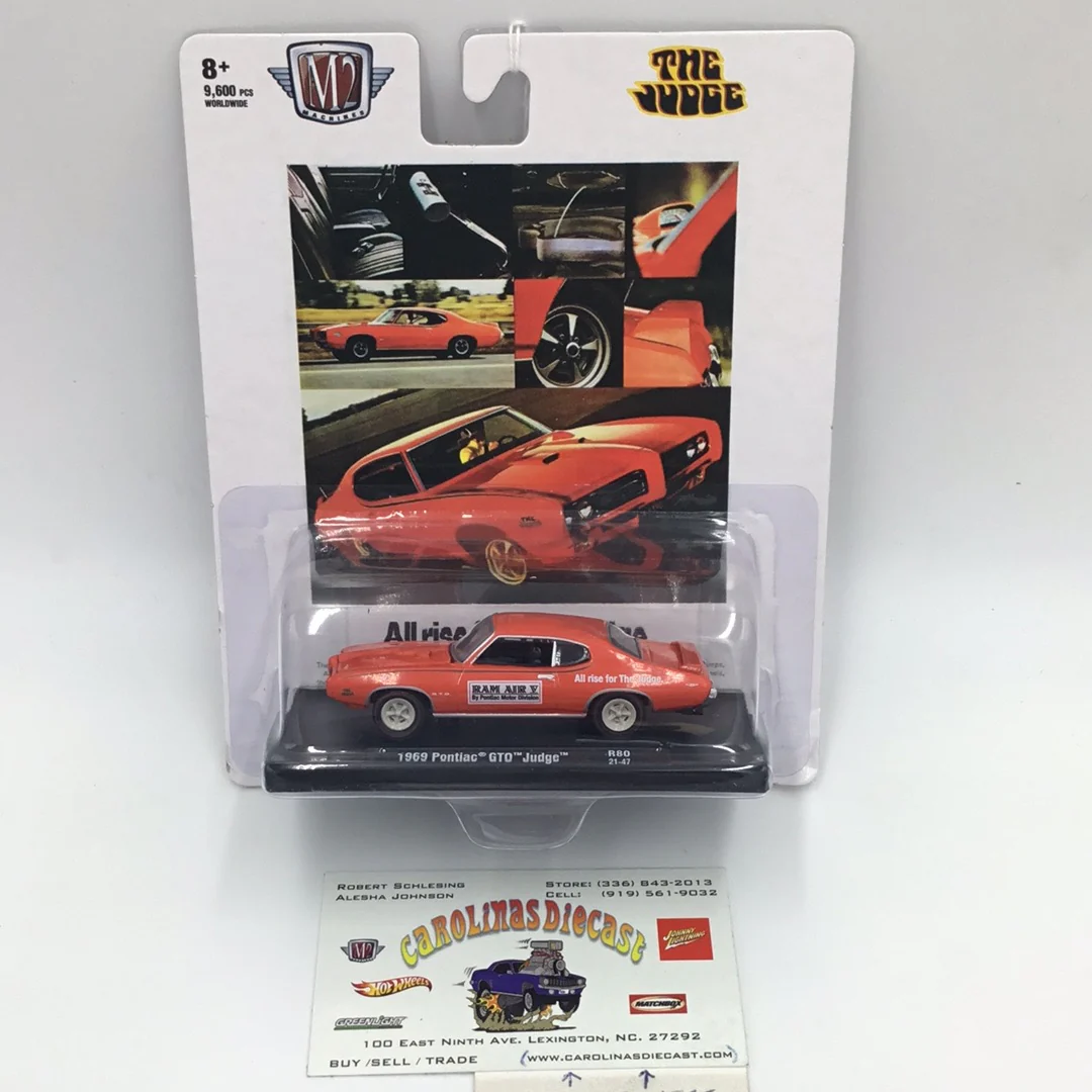 M2 Machines auto-drivers Plymouth 1969 Pontiac GTO Judge R80 new!!