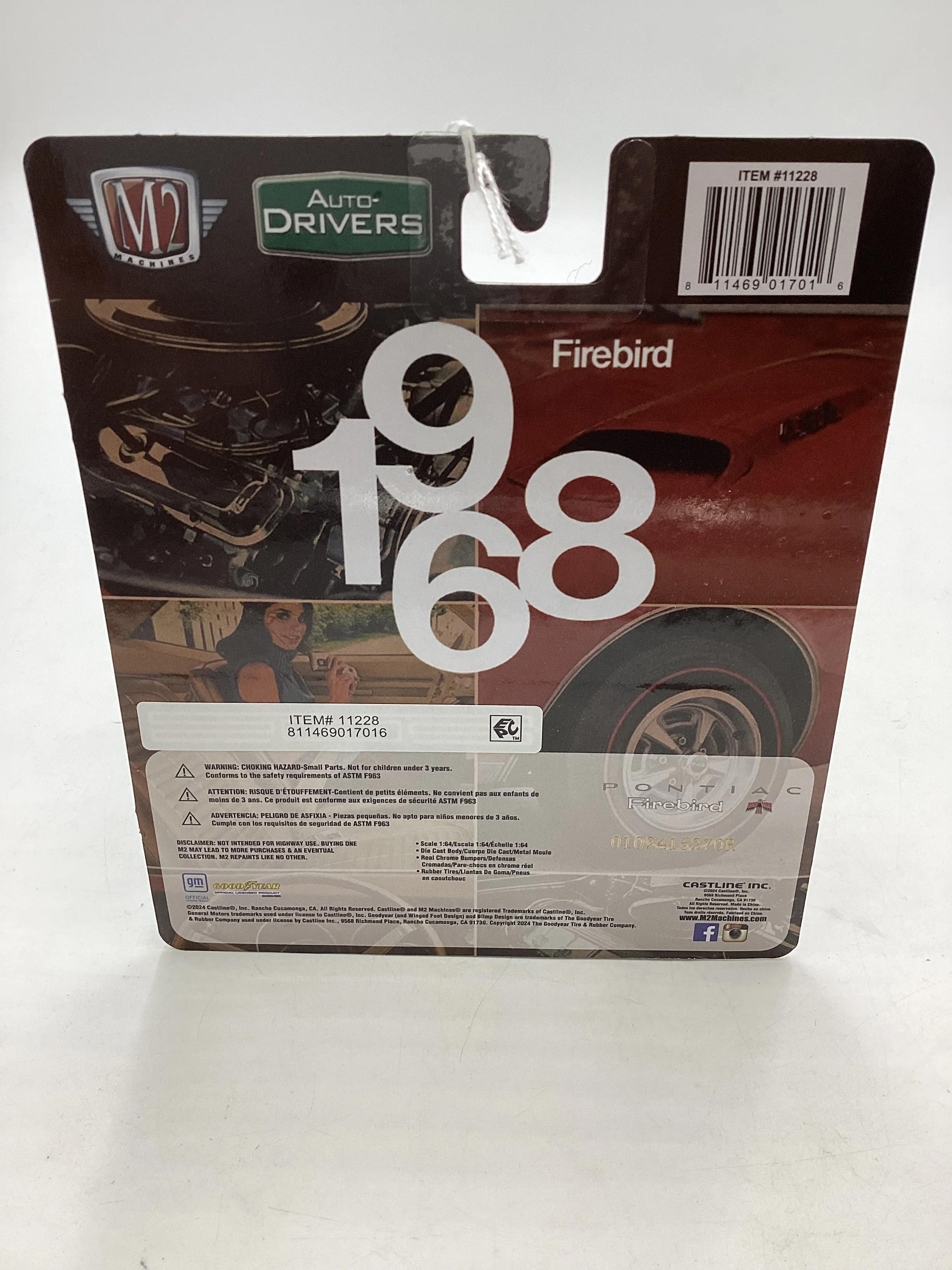 M2 Machines Auto-drivers R110 1968 Pontiac Firebird 400 H.O. CHASE - Image 7