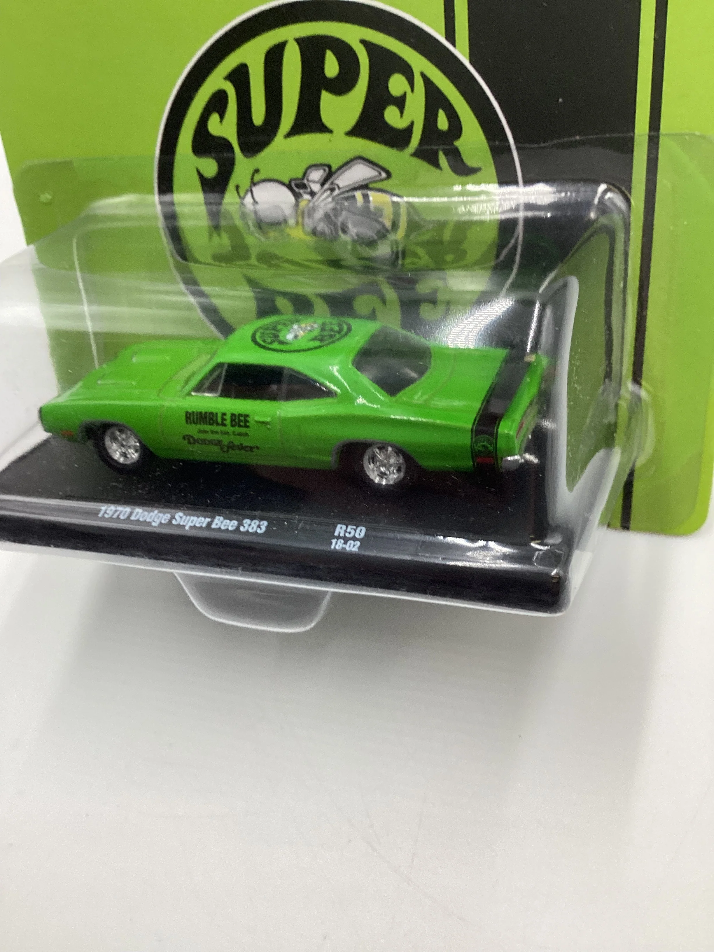 M2 Machines Auto Drivers Superbee 1970 Dodge Super Bee 383 Green R50 192A - Image 4