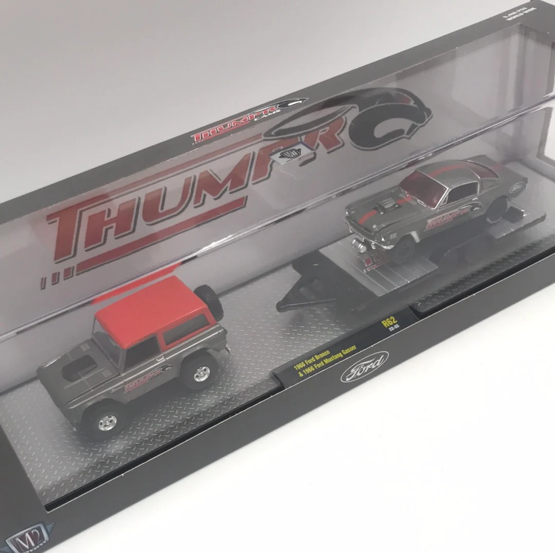 M2 Machines auto haulers 1966 Ford Bronco & 1966 Ford Mustang Gasser R62 - Image 4