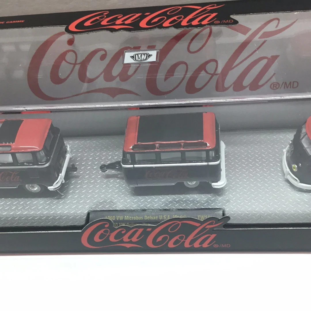 M2 Machines auto haulers Coca Cola 1960 VW Microbus Deluxe USA & 1960 VW delivery van - Image 3