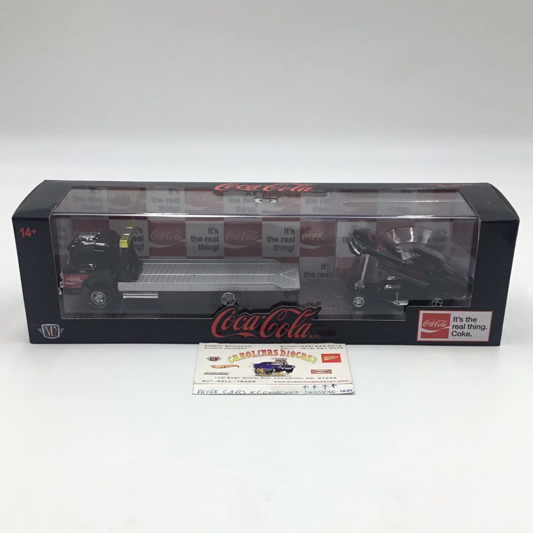 M2 Machines auto haulers Coca Cola 1966 Ford C-950 & 1969 Ford Mustang Funny Car TW27