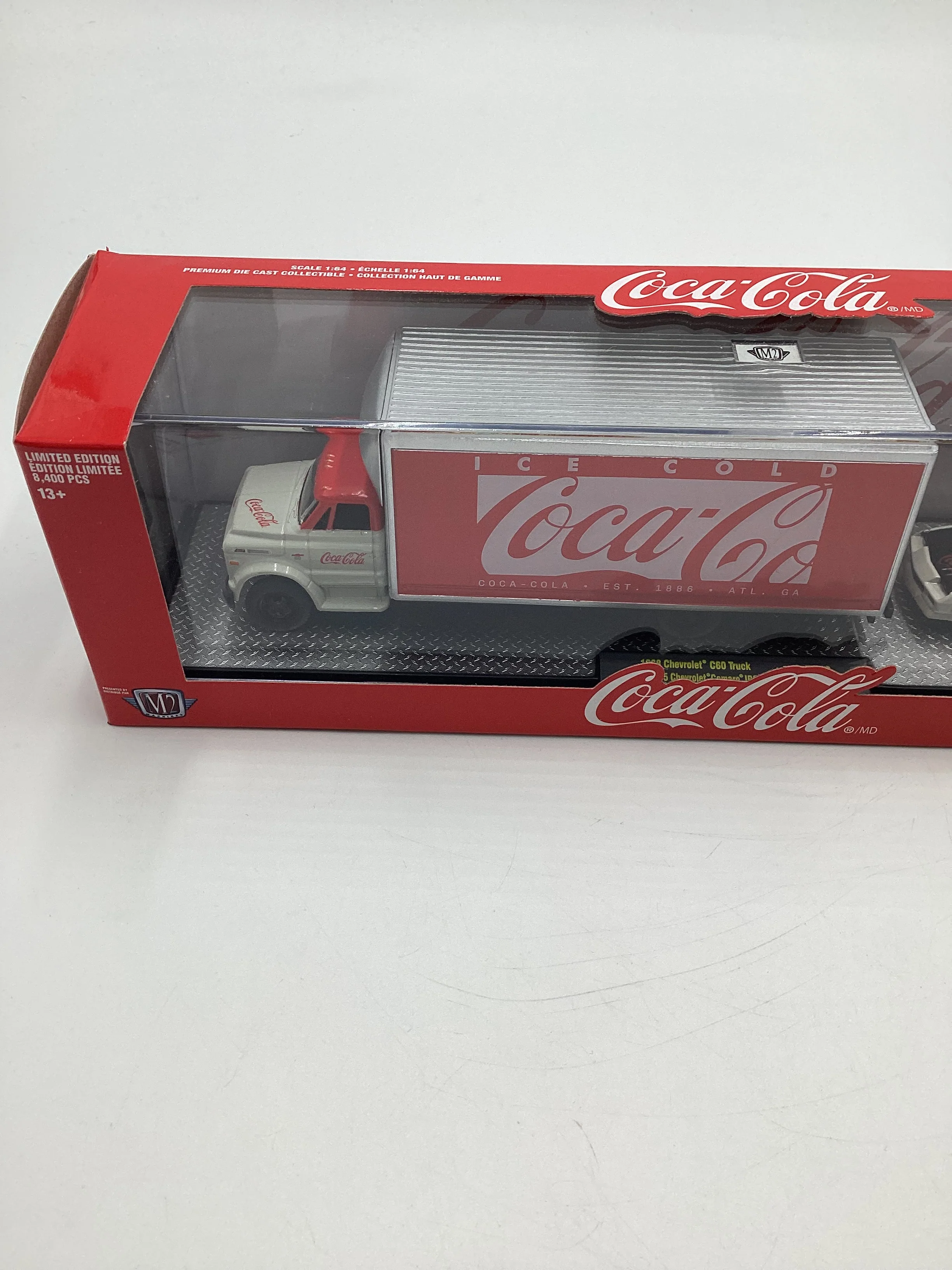 M2 Machines Auto Haulers Coca Cola 1968 Chevrolet C60 truck & 1985 Chevrolet Camaro IROC-Z TW19 - Image 2