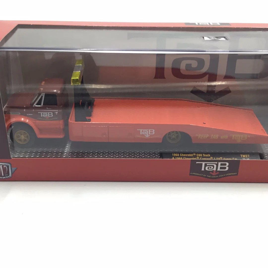 M2 Machines auto haulers Tab 1968 Chevrolet C60 truck & 1969 Chevrolet Camaro Z 28 FunnyCar TW27 - Image 2