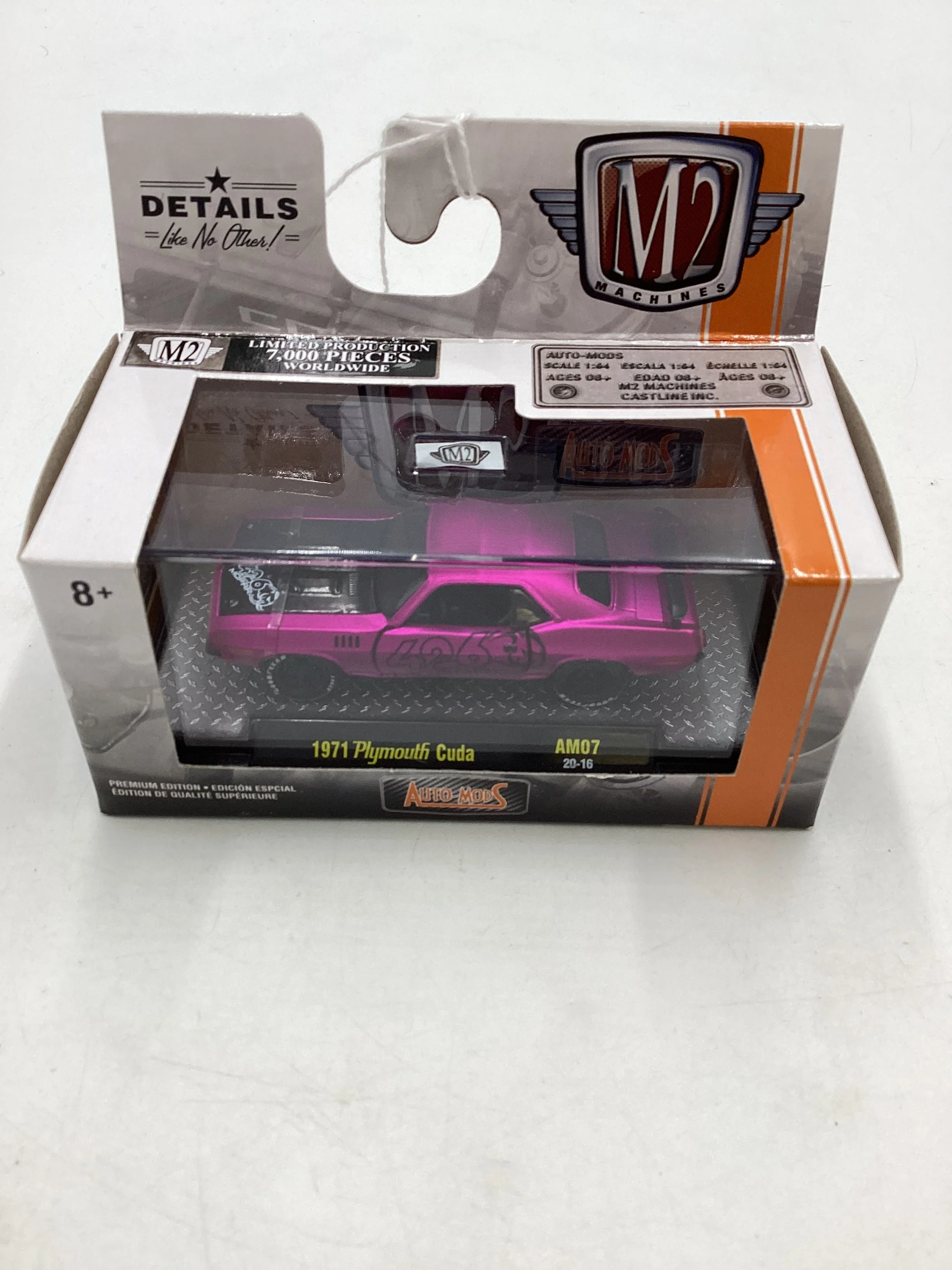 M2 Machines Auto Mods 1971 Plymouth Cuda Purple AM07 - Image 2