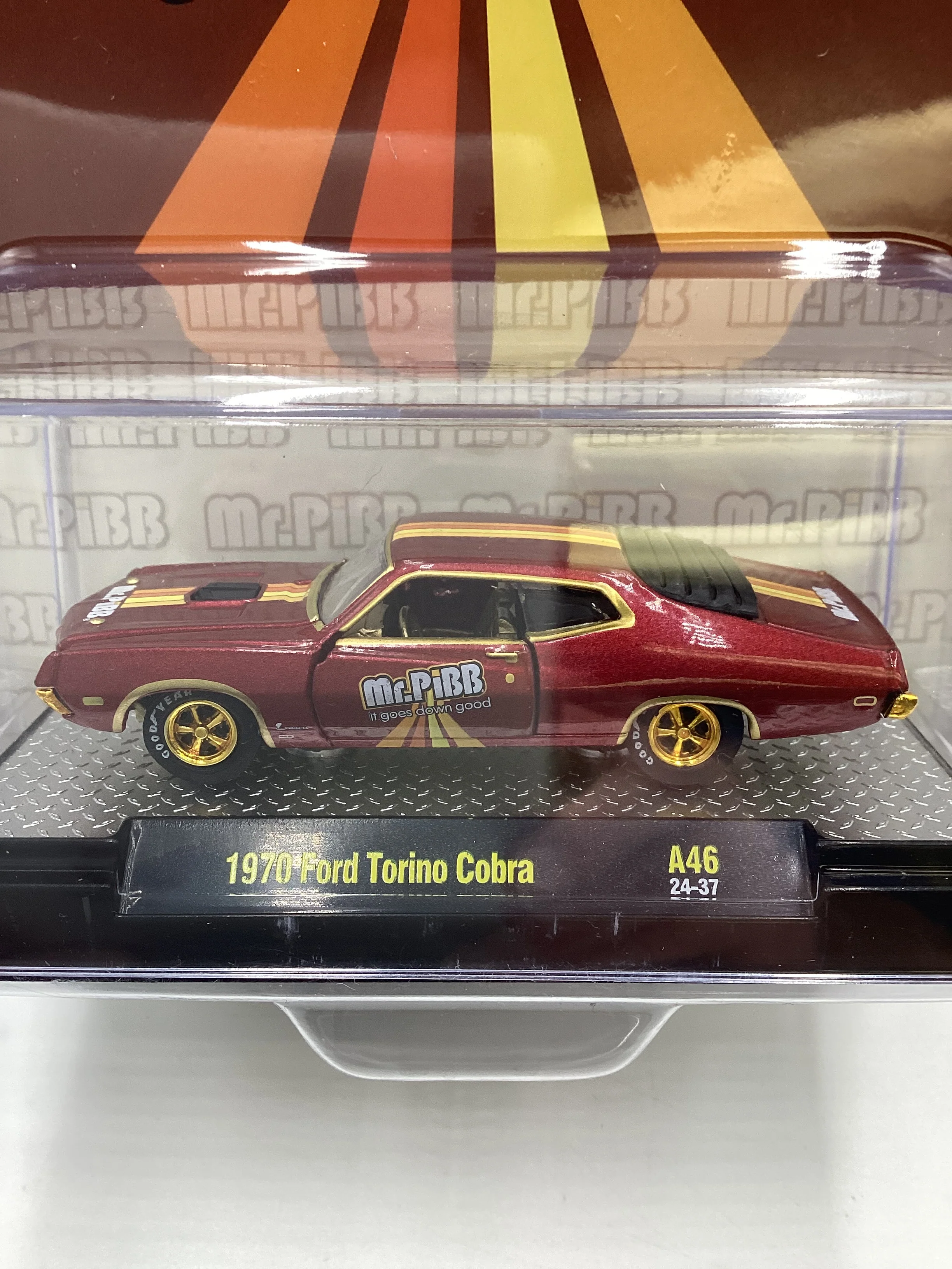 M2 Machines Coca Cola Mr. Pibb 1970 Ford Torino Cobra Brown CHASE A46 - Image 3