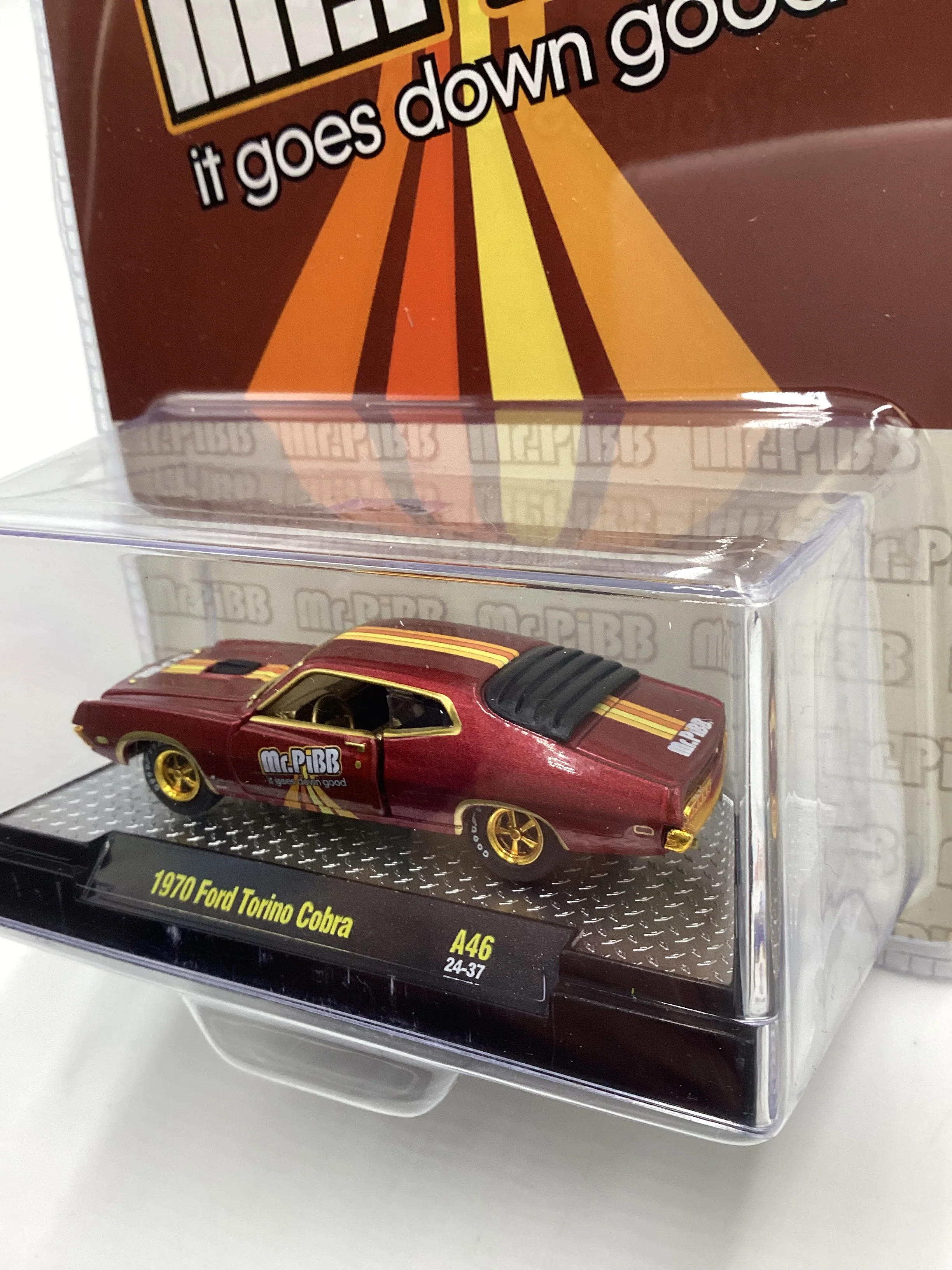 M2 Machines Coca Cola Mr. Pibb 1970 Ford Torino Cobra Brown CHASE A46 - Image 4