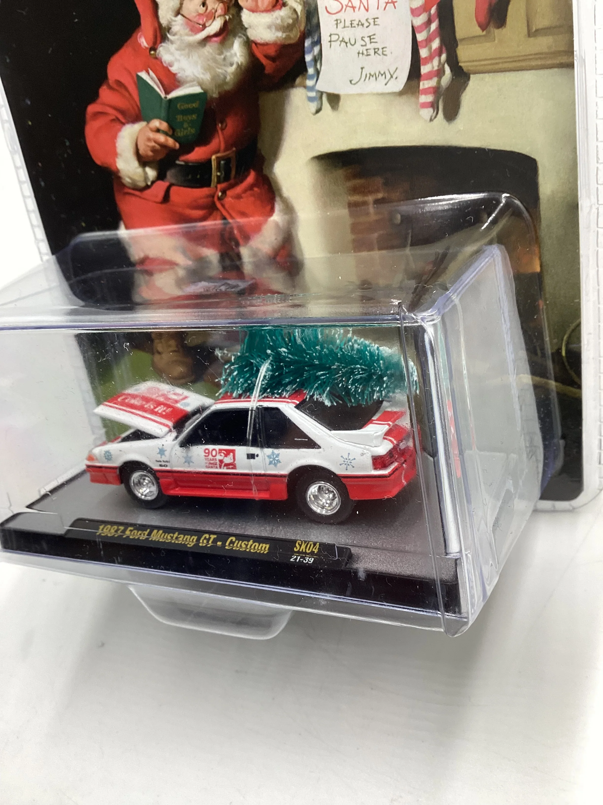 M2 Machines Coca Cola 1987 Ford Mustang GT Custom Red/White SK04 204C - Image 4