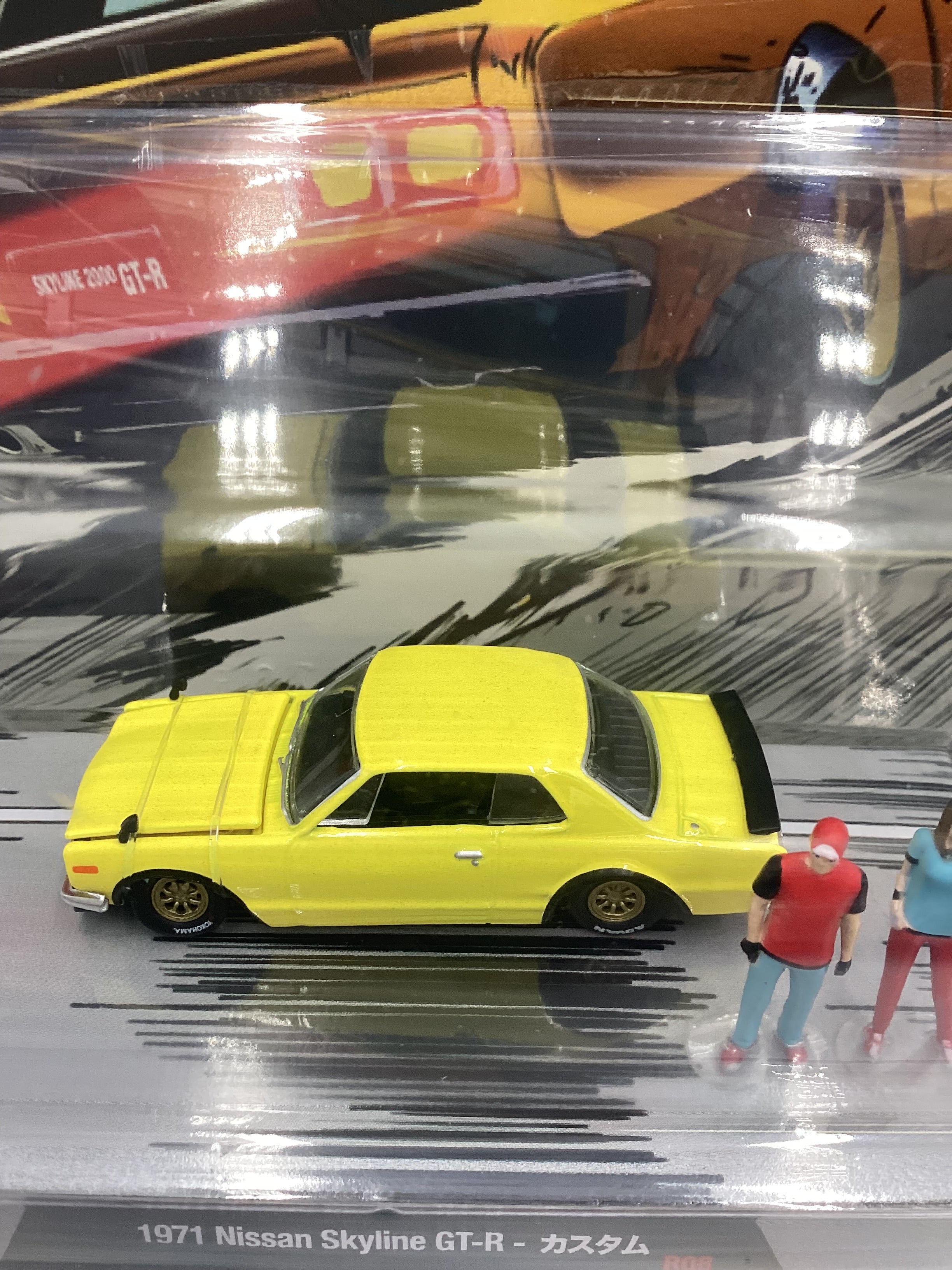 M2 Machines Diorama 1971 a Nissan Skyline GT-R Yellow R08 194G - Image 6