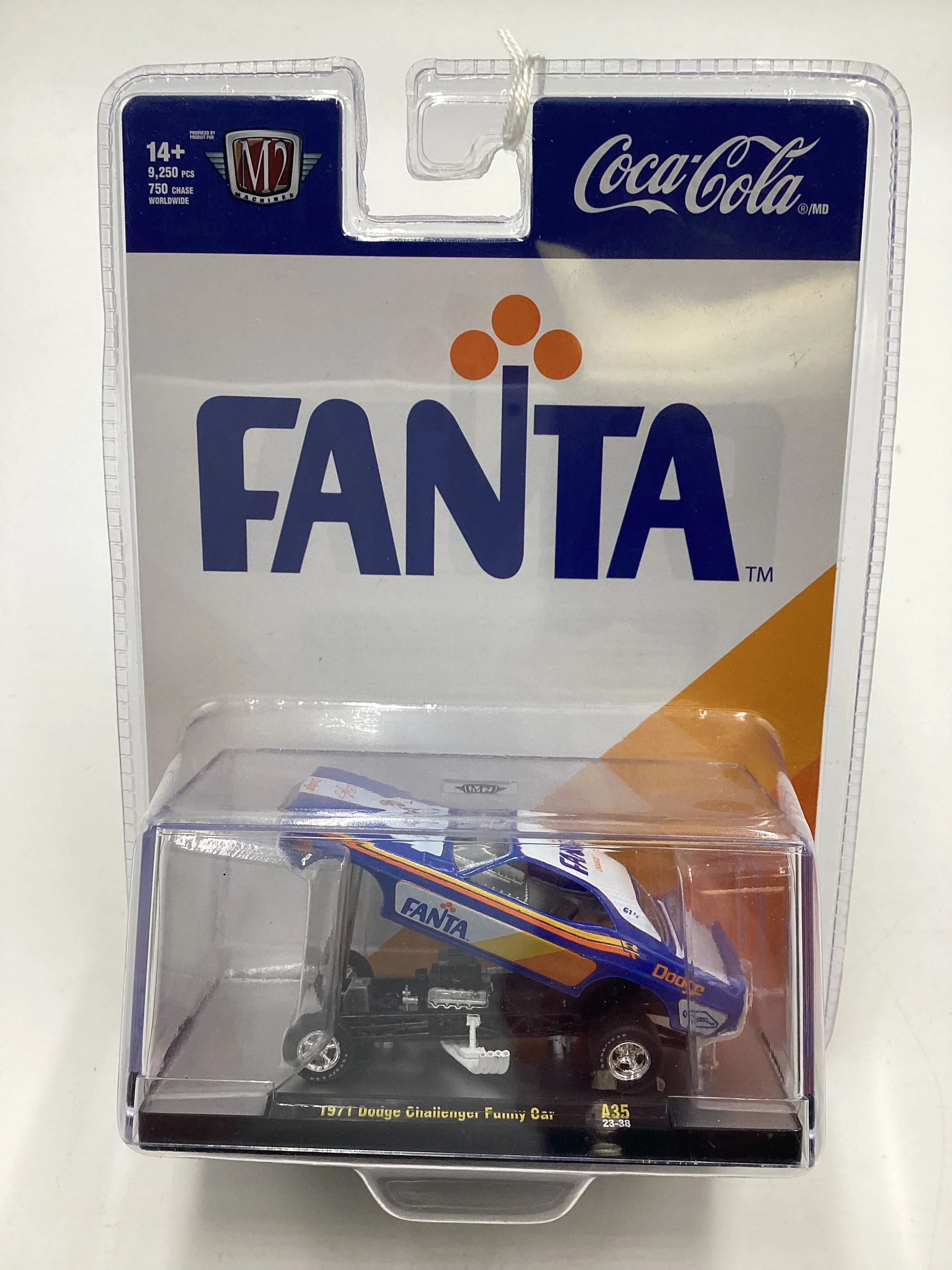 M2 MACHINES Fanta 1971 Dodge Challenger Funny Car Blue A35 204E - Image 2