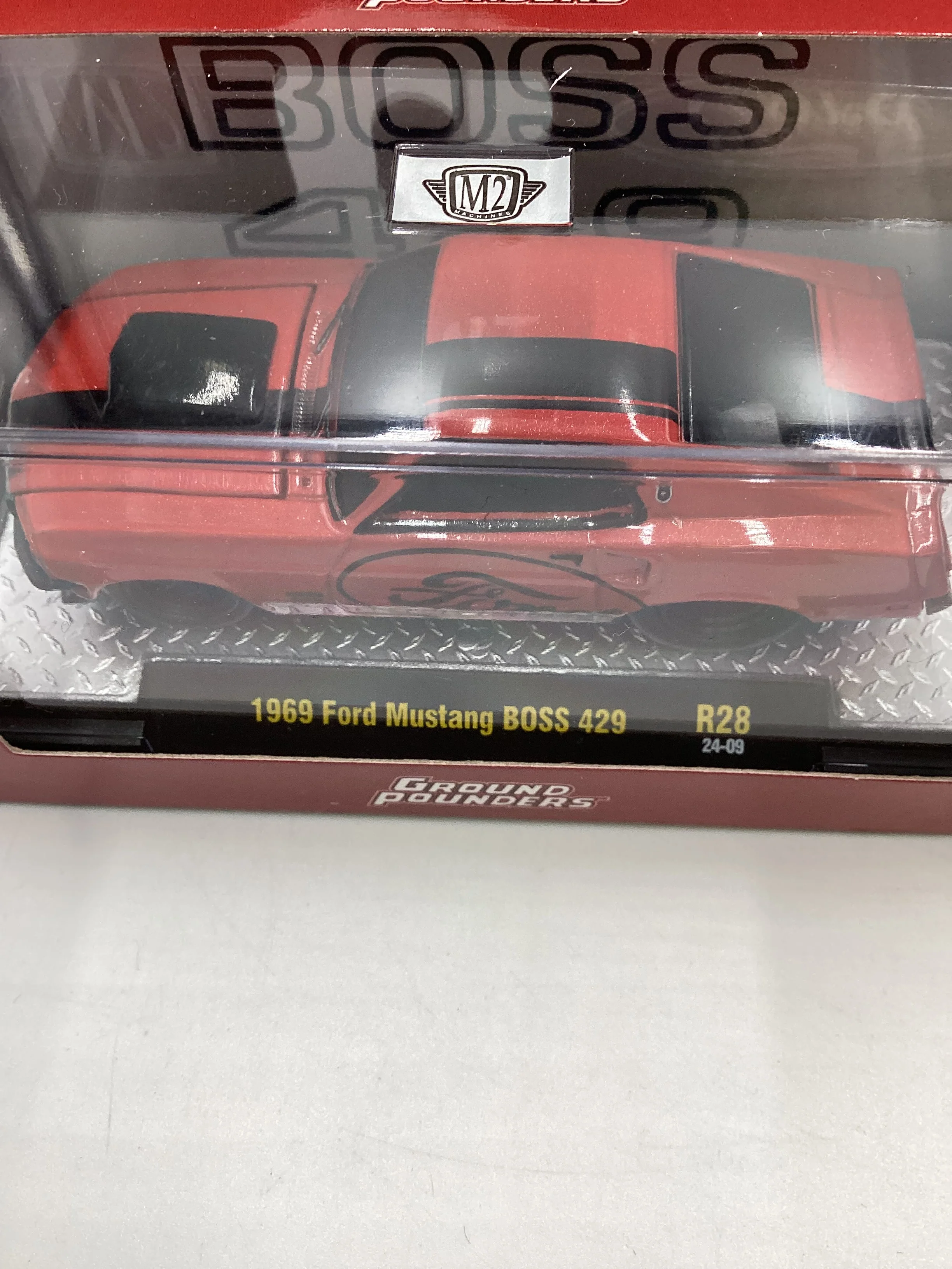 M2 Machines Ground Pounders 1969 Ford Mustang Boss 429 Red R28 - Image 3