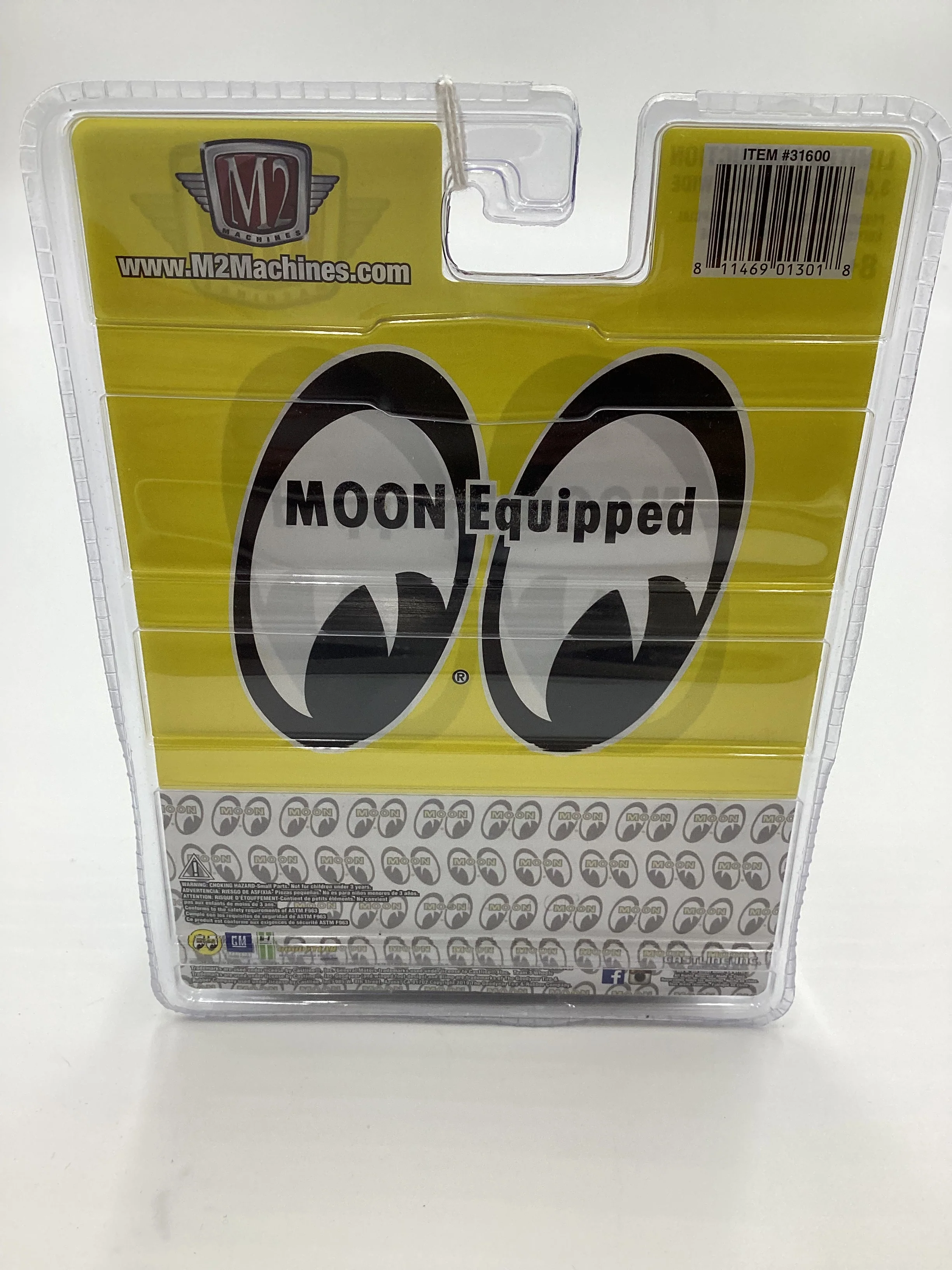 M2 Machines  Moon Equipped 1967 Chevrolet Nova Gasser Yellow Mooneyes GS01 201F - Image 7