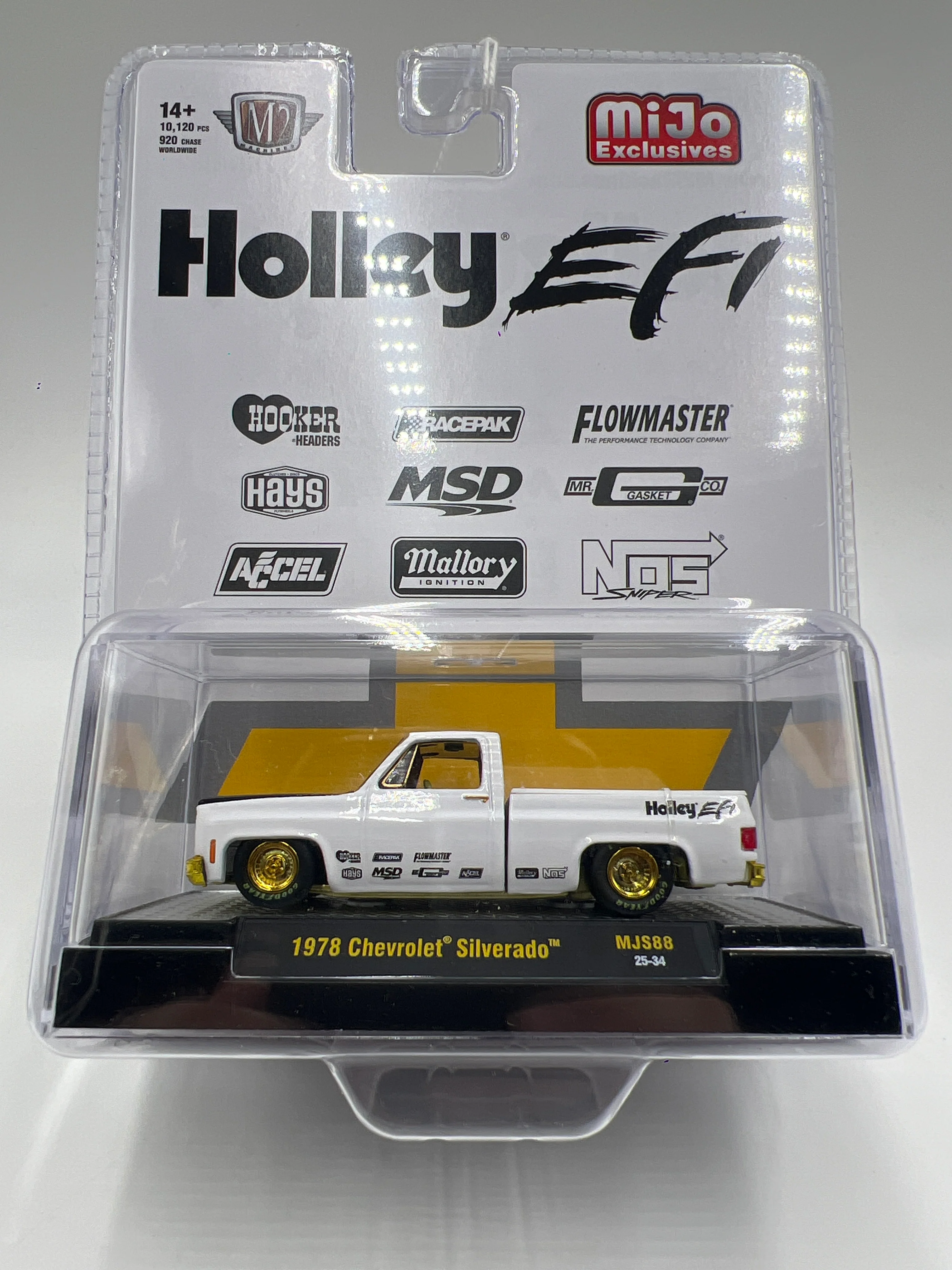 M2 Machines MJS88 MiJo Exclusives CHASE 1978 Chevrolet Silverado Holley EFI White