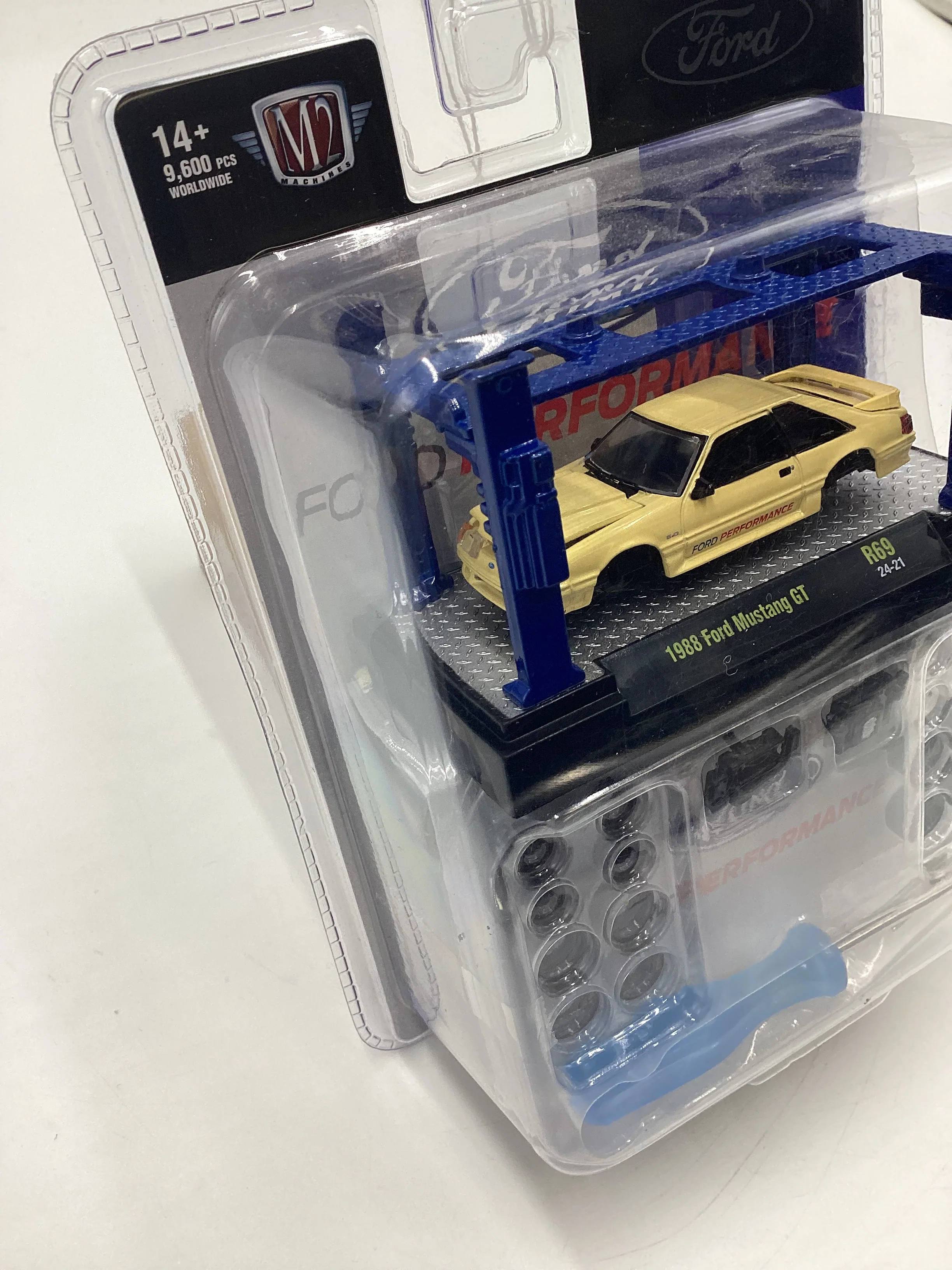 M2 Machines Model Kit Ford Performance 1988 Ford Mustang GT Yellow R69 201F - Image 6