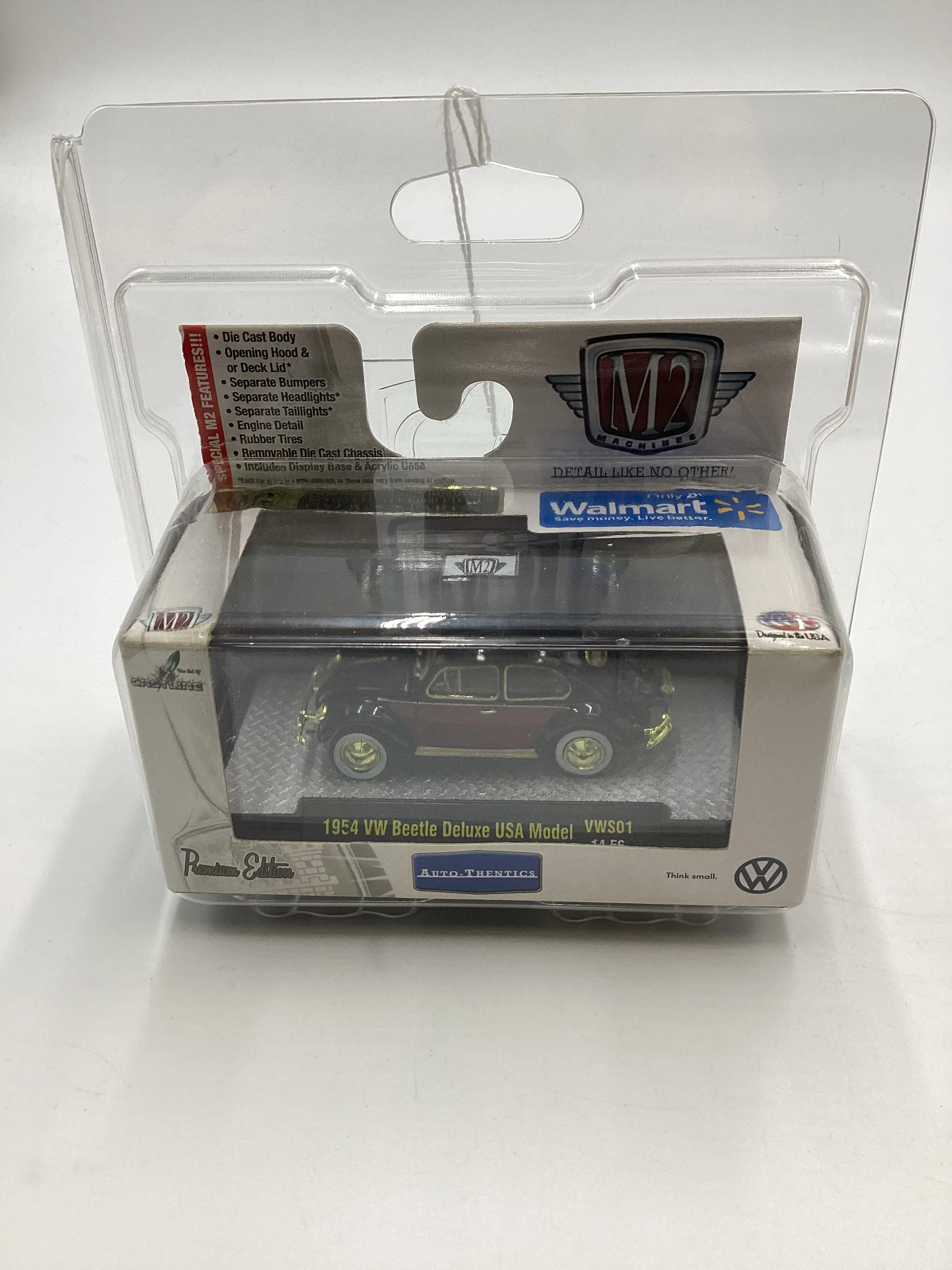 M2 Machines Walmart Exclusive 1954 VW Beetle Deluxe USA Model VWS01 Chase with protector (2) - Image 8