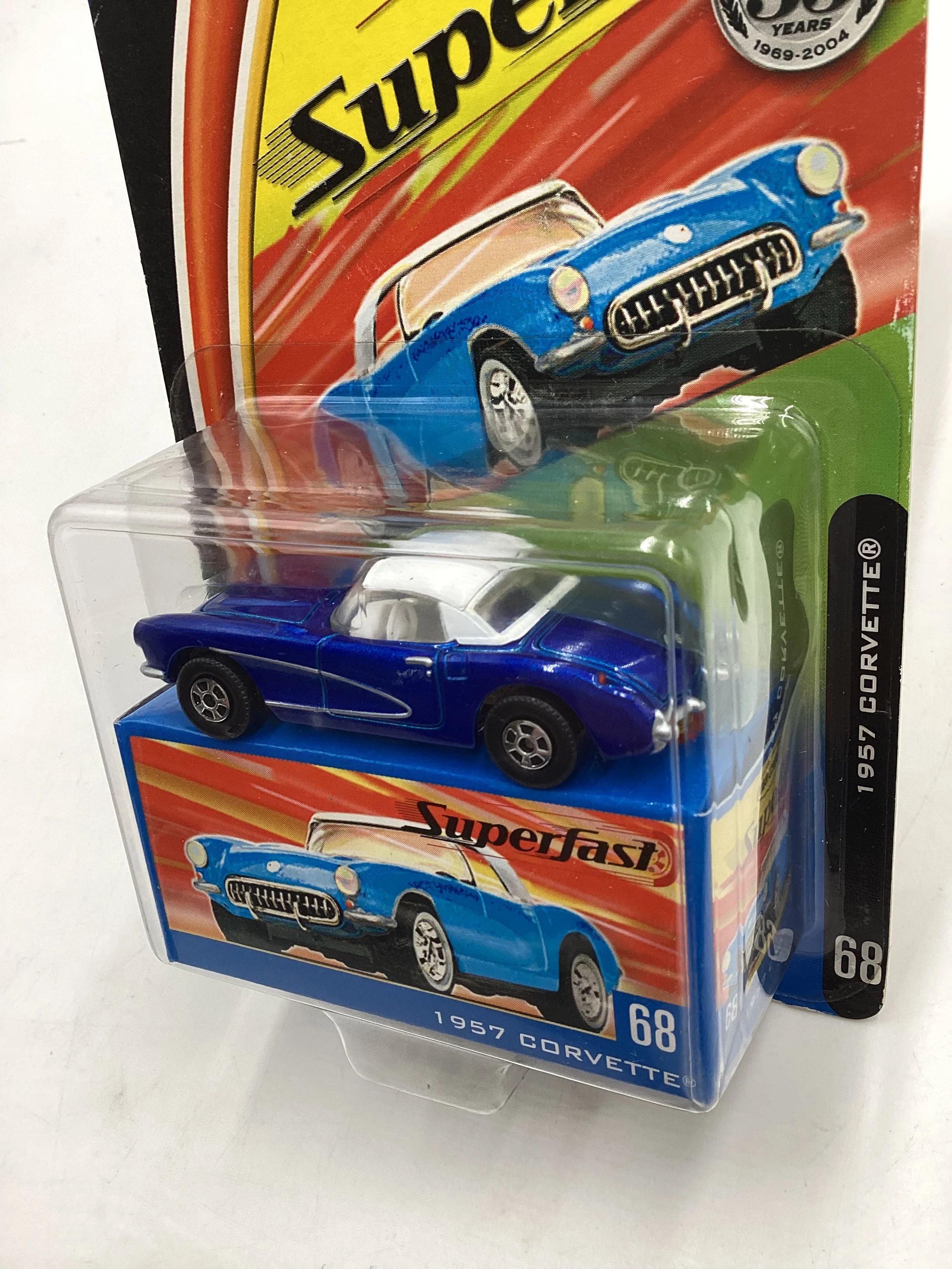 Matchbox 2004 Superfast #68 1957 Chevrolet Corvette blue 174F - Image 4