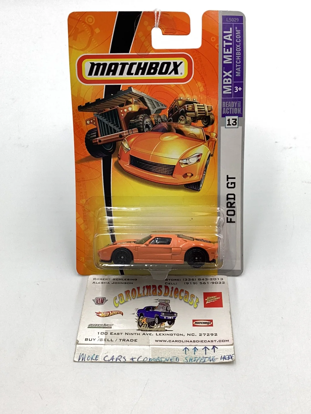 Matchbox 2007 #13 Ford GT orange 205B