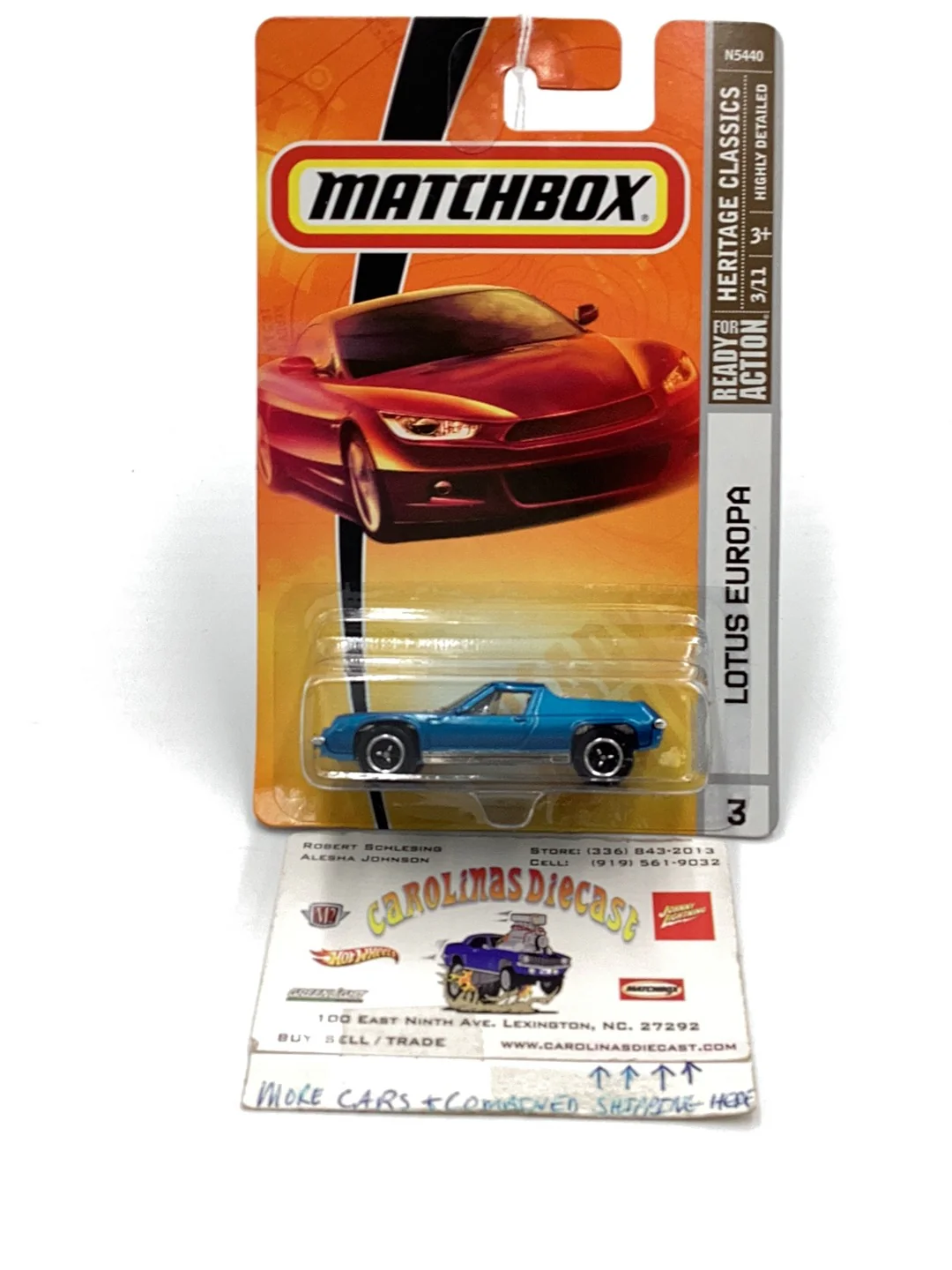 Matchbox 2009 #3 Lotus Europa blue 207A