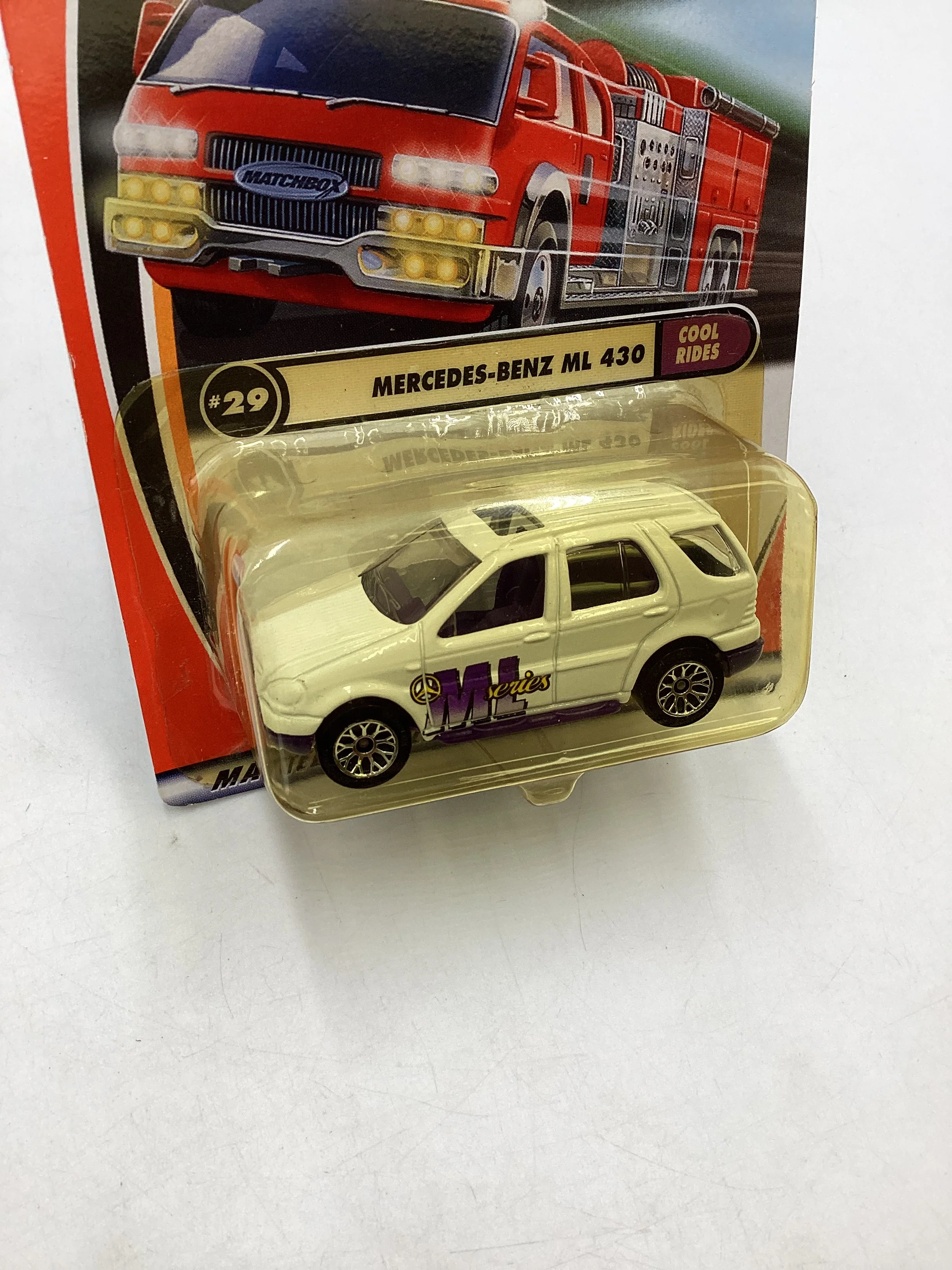 Matchbox #29 MBX Cool Rides Mercedes-Benz ML 430 White 210C - Image 5