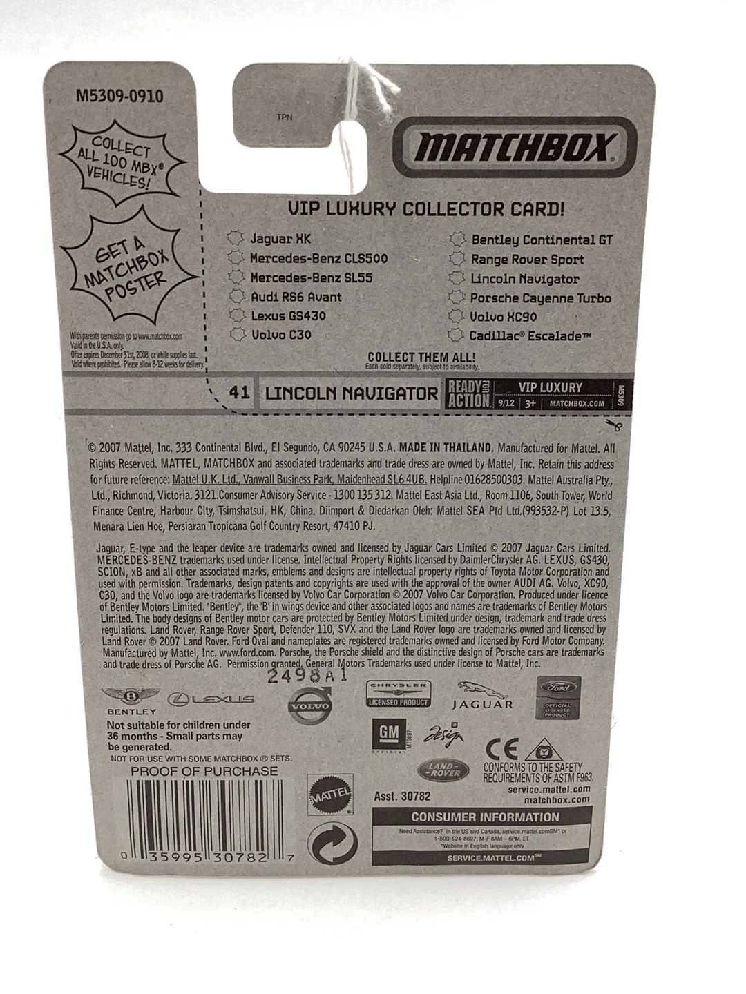 Matchbox #41 Lincoln Navigator 213A - Image 6