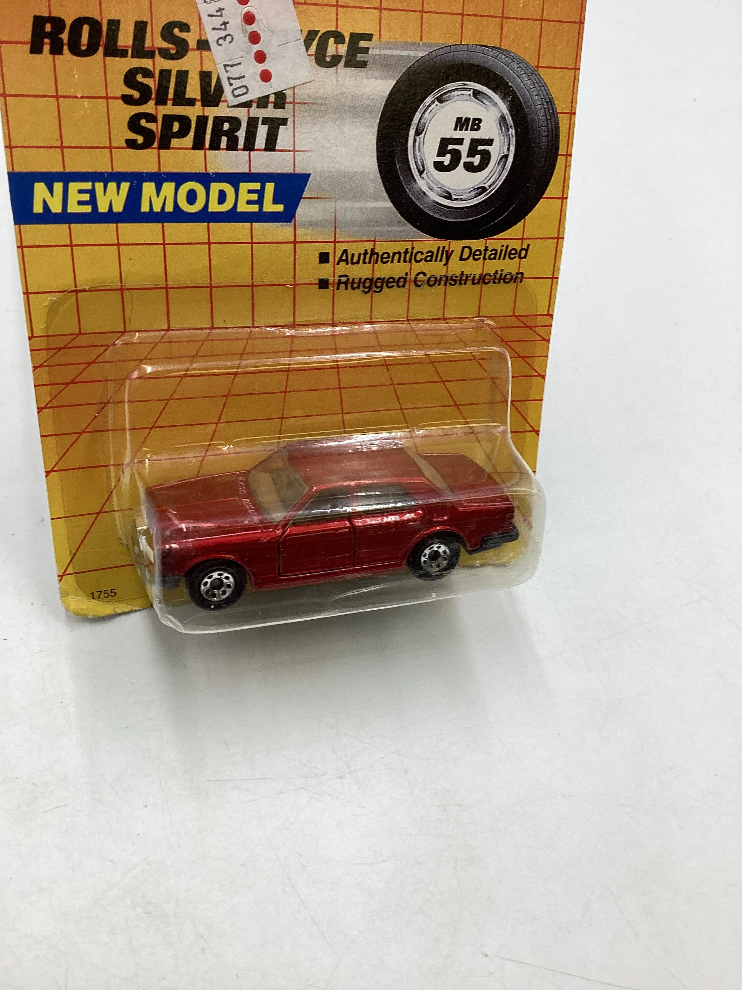 Matchbox #55 New Model Rolls Royce Silver Spirit Red Card not mint - Image 5