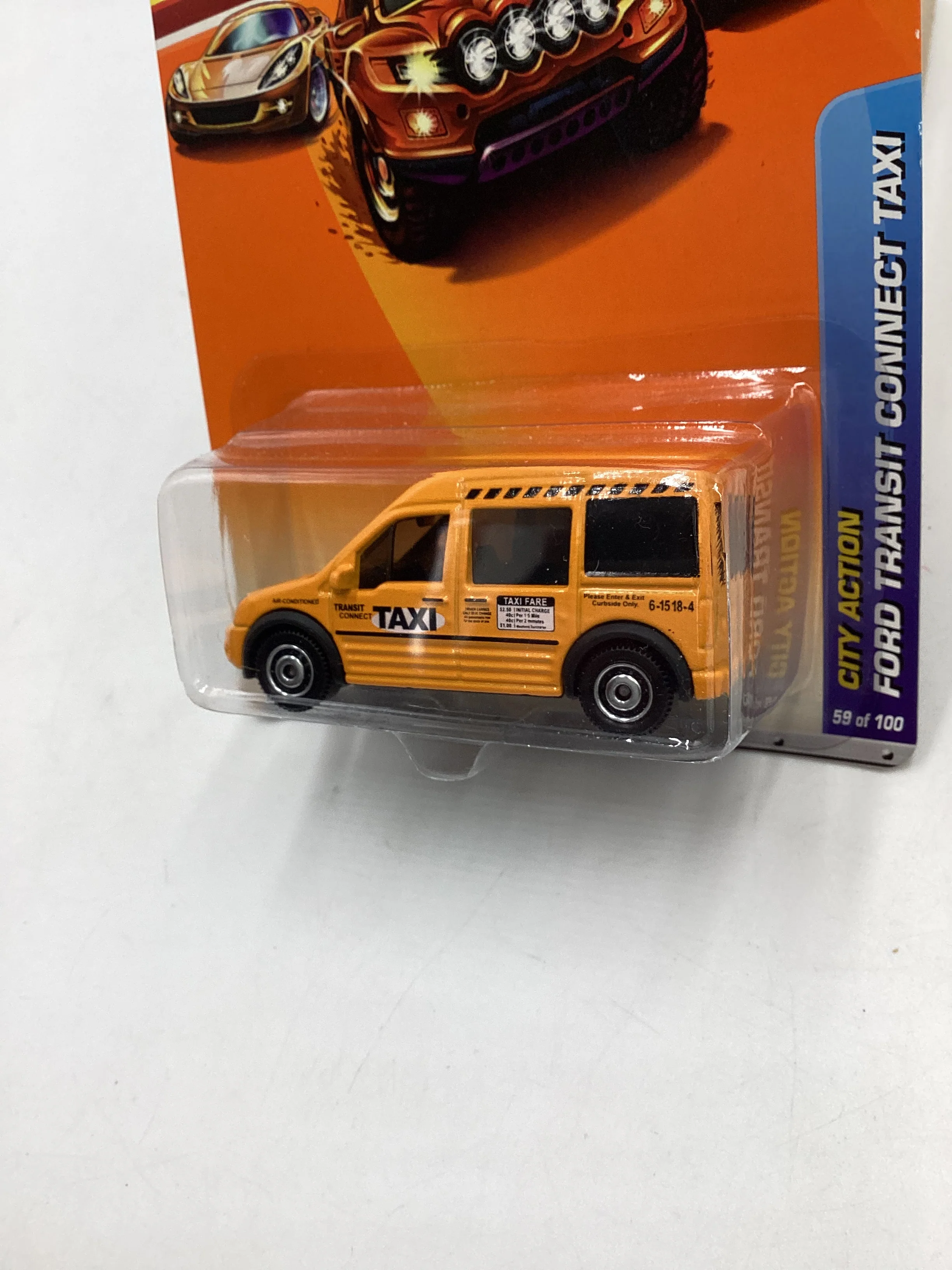 Matchbox #59 2010 City Action Ford Transit Connect Taxi 209D - Image 4