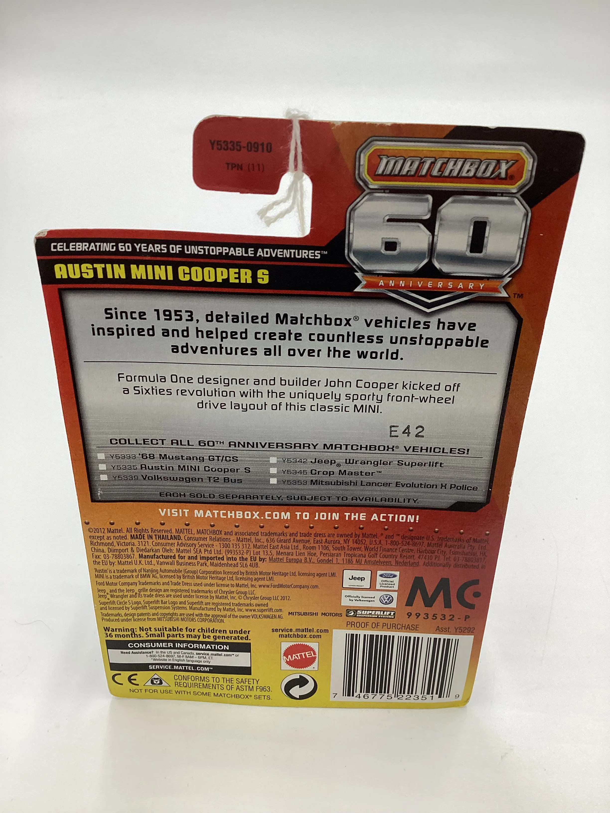 Matchbox 60th Anniversary #9 Austin Mini Cooper S Gold - Image 7