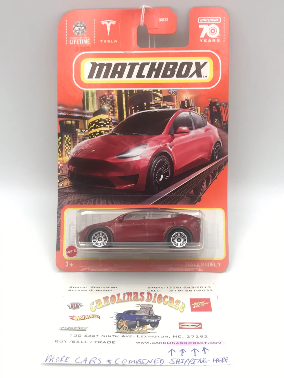 matchbox 70 years Tesla Model Y 49F