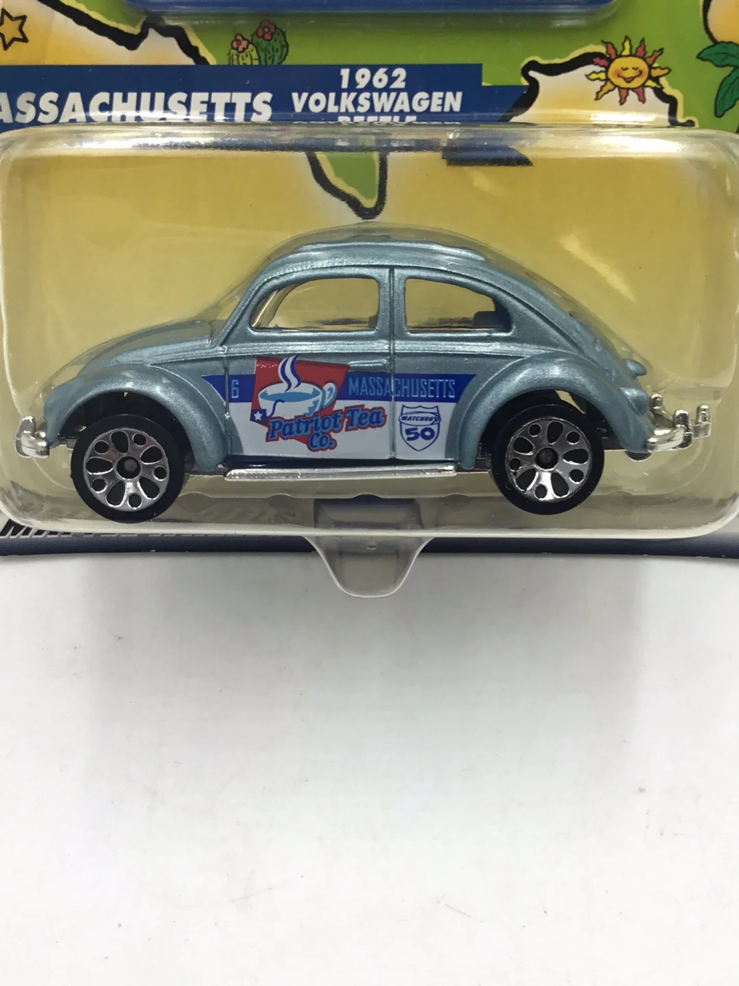 Matchbox Across America Massachusetts 1962 Volkswagen Beetle 212G - Image 2