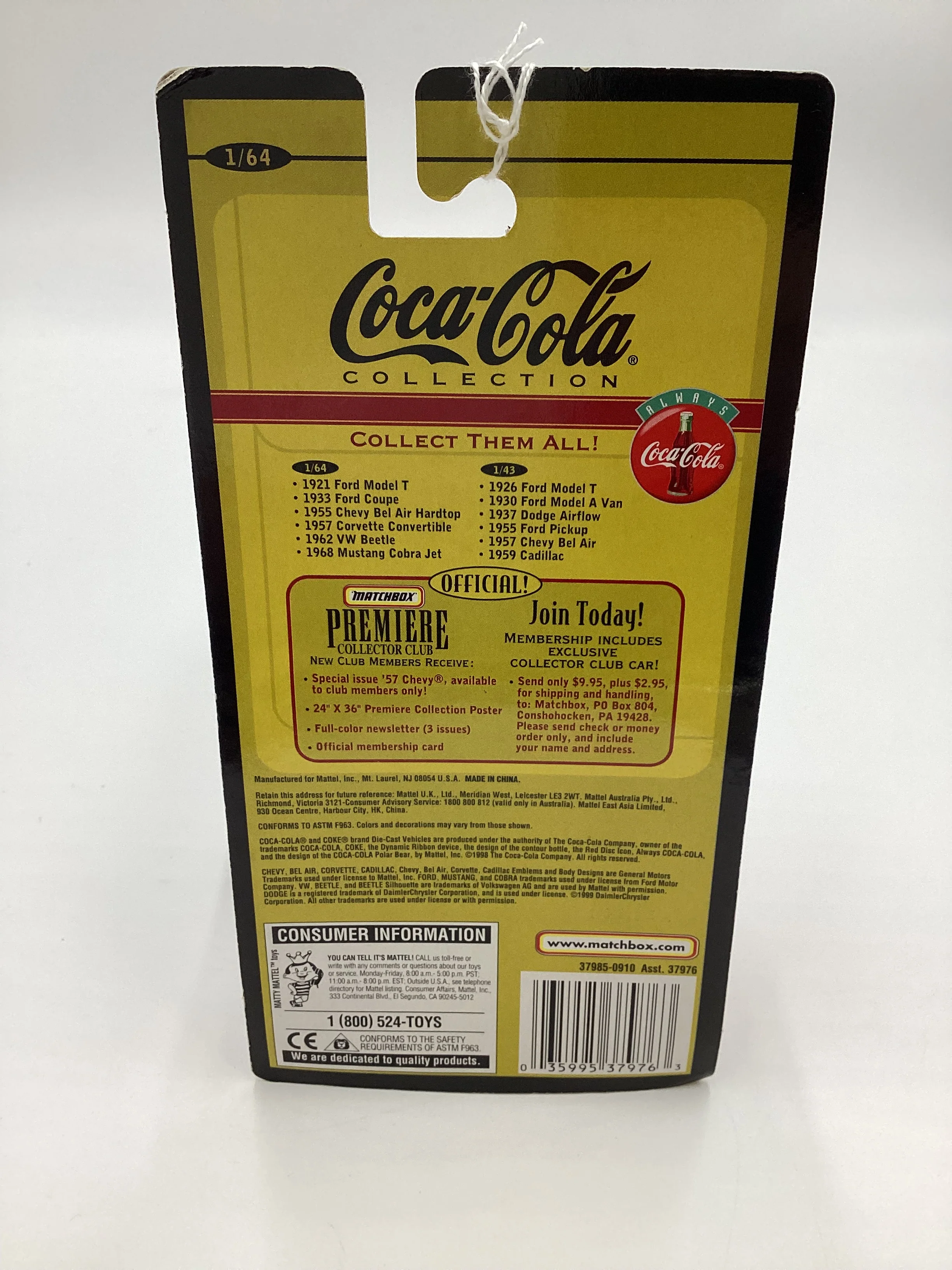 Matchbox Collectibles Coca Cola 1957 Chevy Corvette Convertible Red (SR) - Image 7