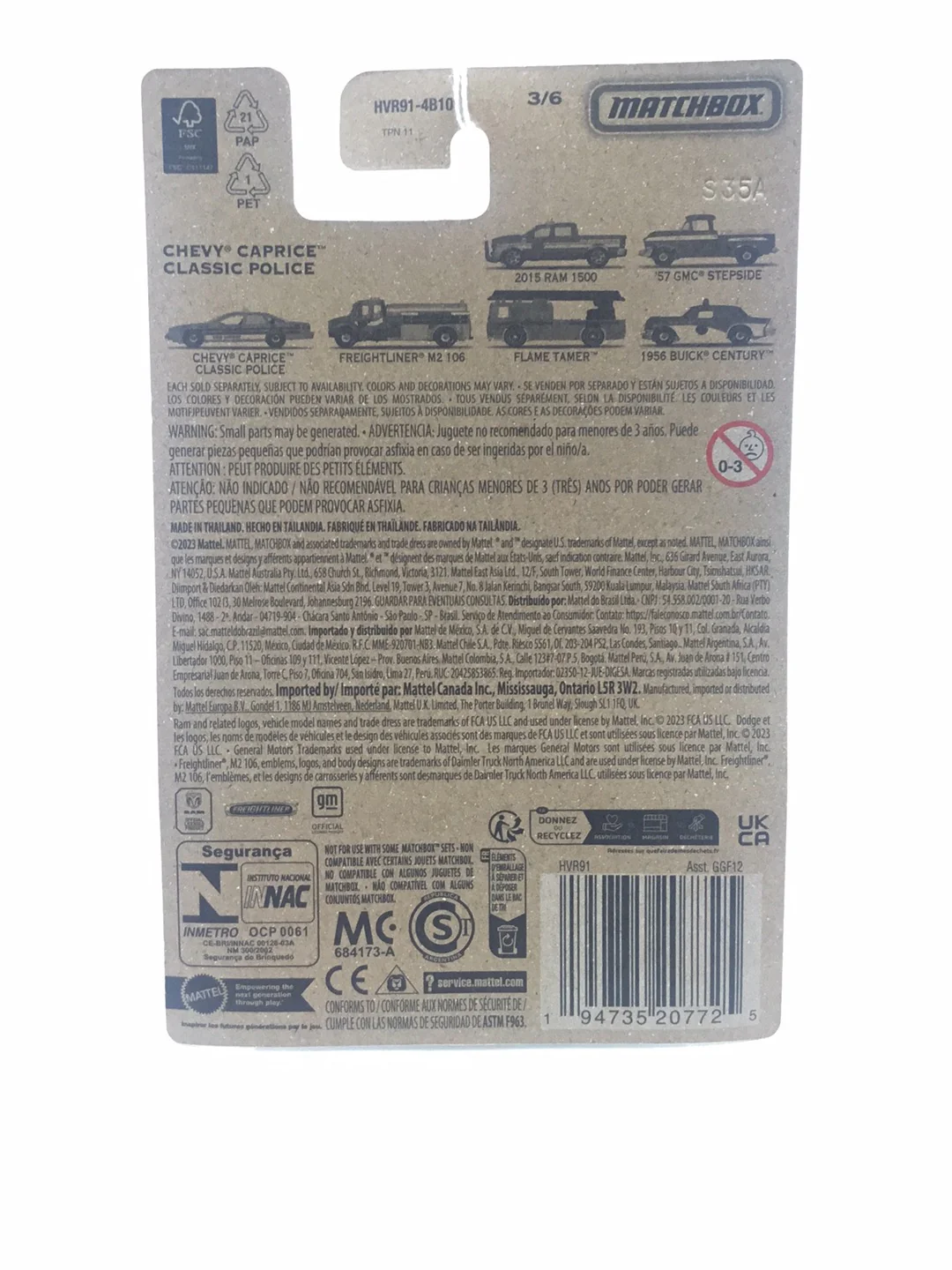 Matchbox County Rescue Chevy Caprice Classic Police 161Q - Image 6
