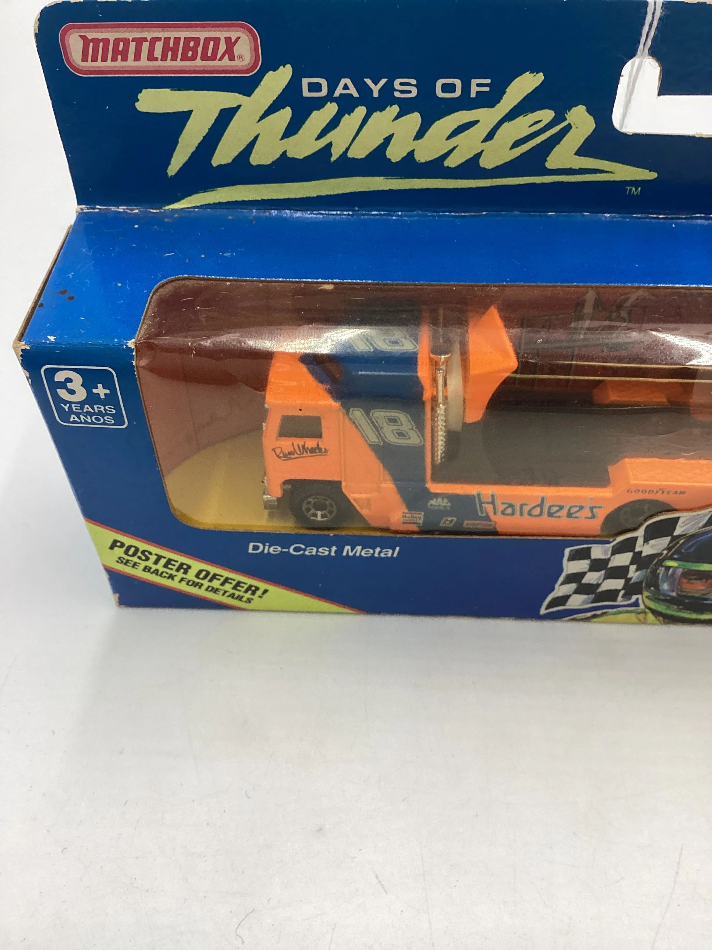 Matchbox Days of Thunder #32530 Race Car Transporter Hardees SR - Image 3