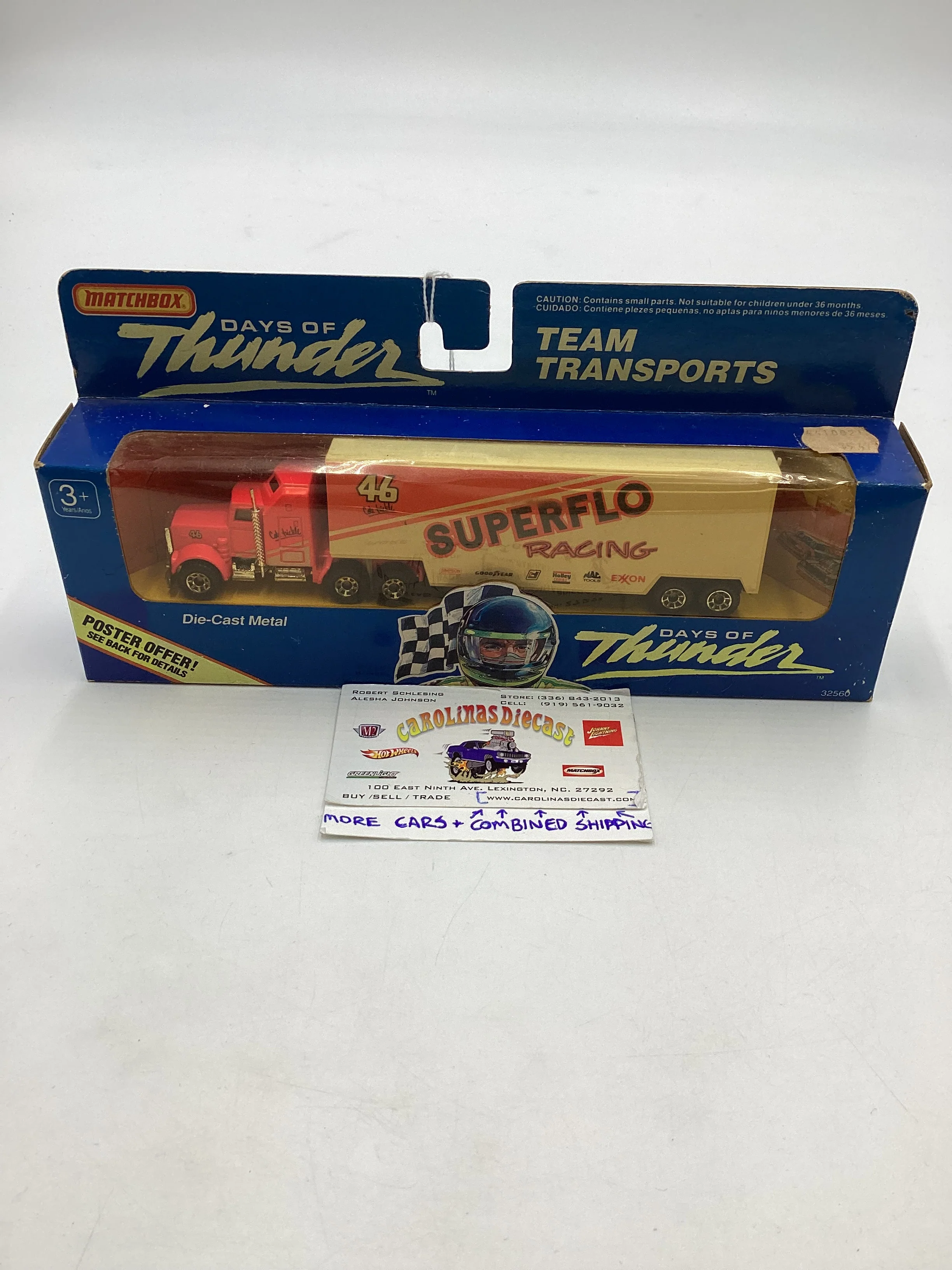 Matchbox Days of Thunder #32560 Team Transports Superflo Racing SR