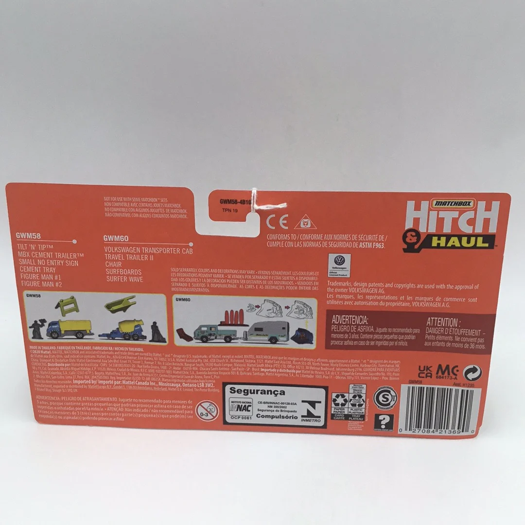Matchbox Hitch & Haul MBX Construction Zone variation A grey cement mixer 2/8 168C - Image 4