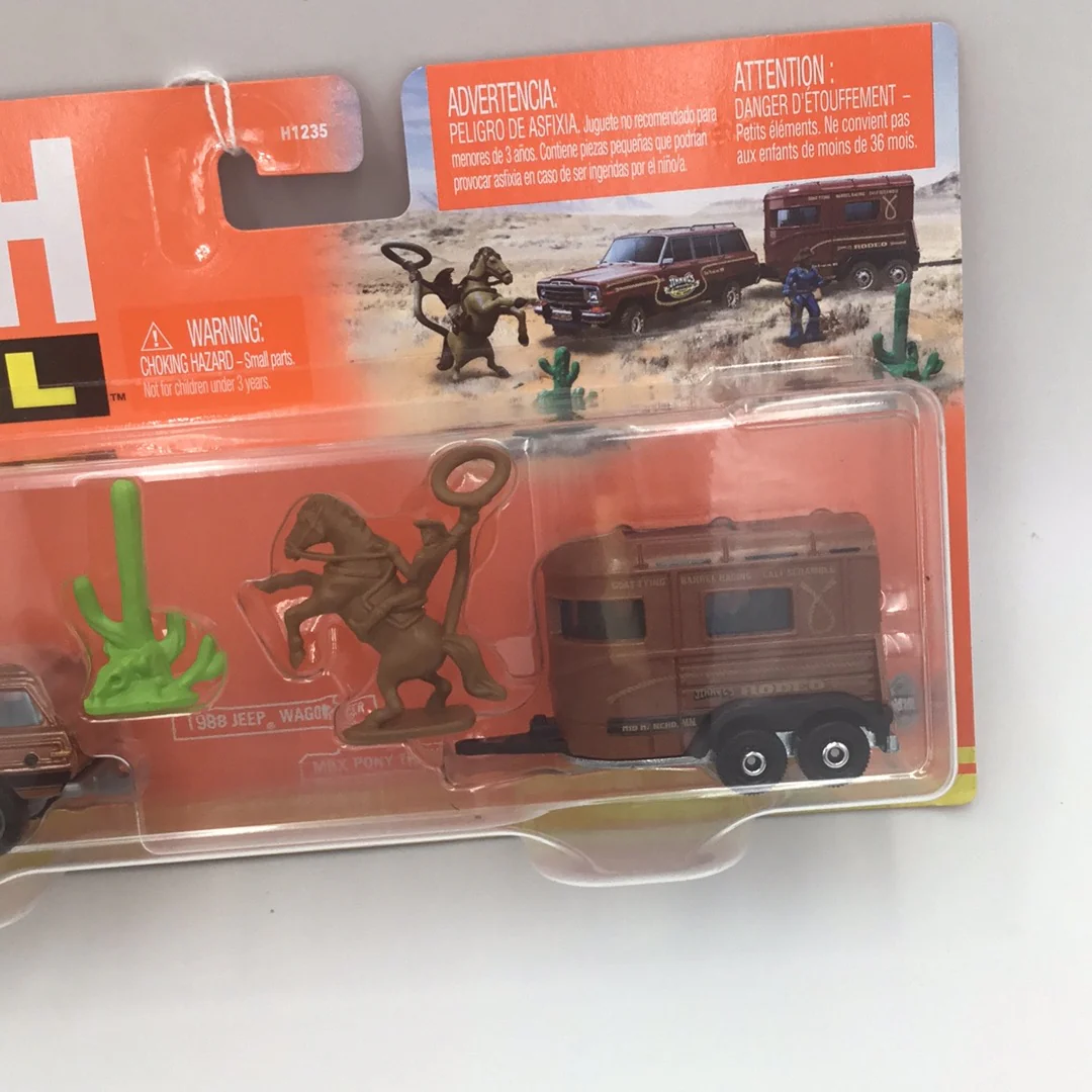 Matchbox Hitch & Haul MBX Rodeo variation B  grey cowboy 6/8 SR - Image 3