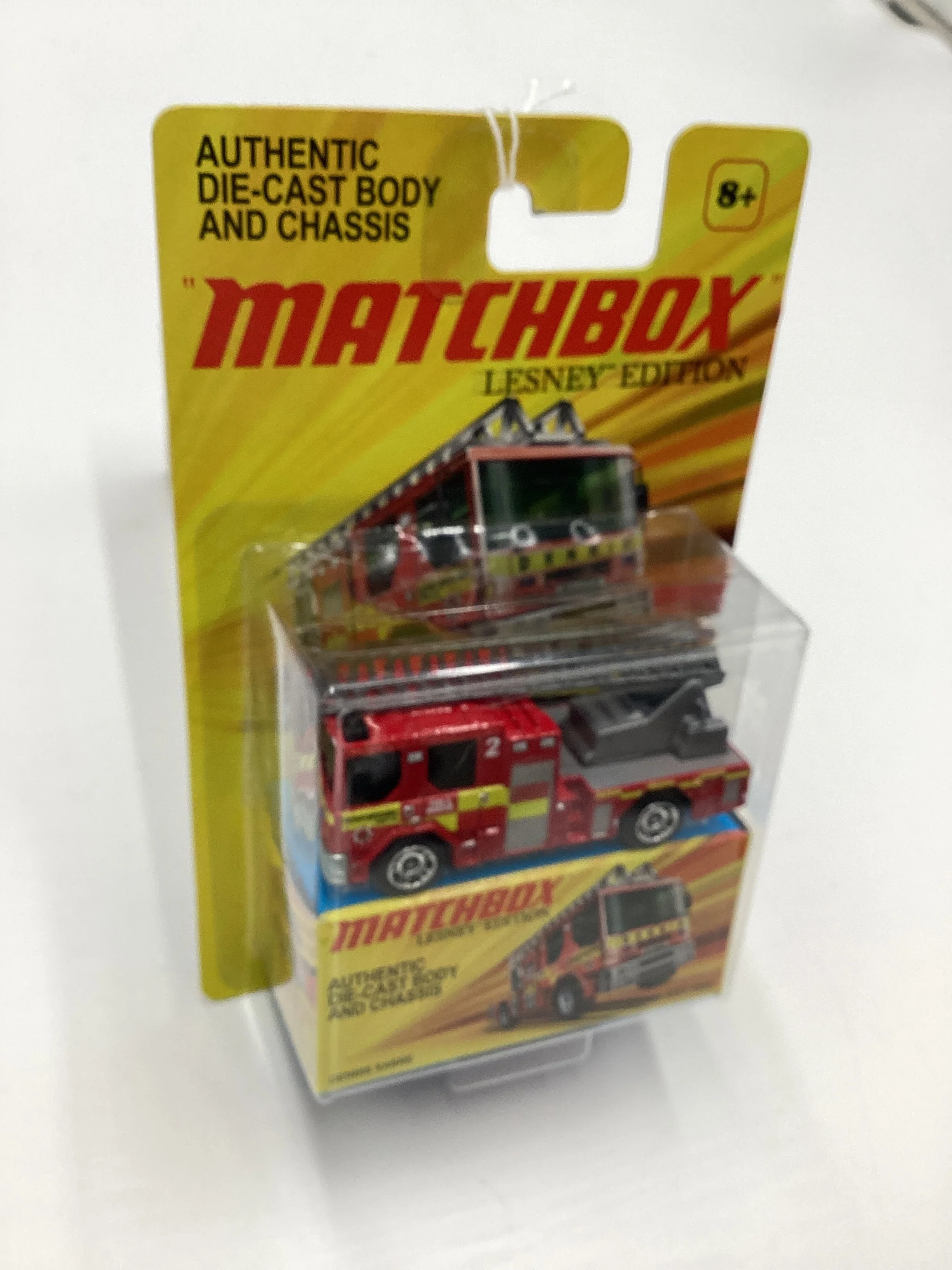 Matchbox Lesley Edition Dennis Sabre Fire Engine Red Back of Card Damage 169H - Image 5