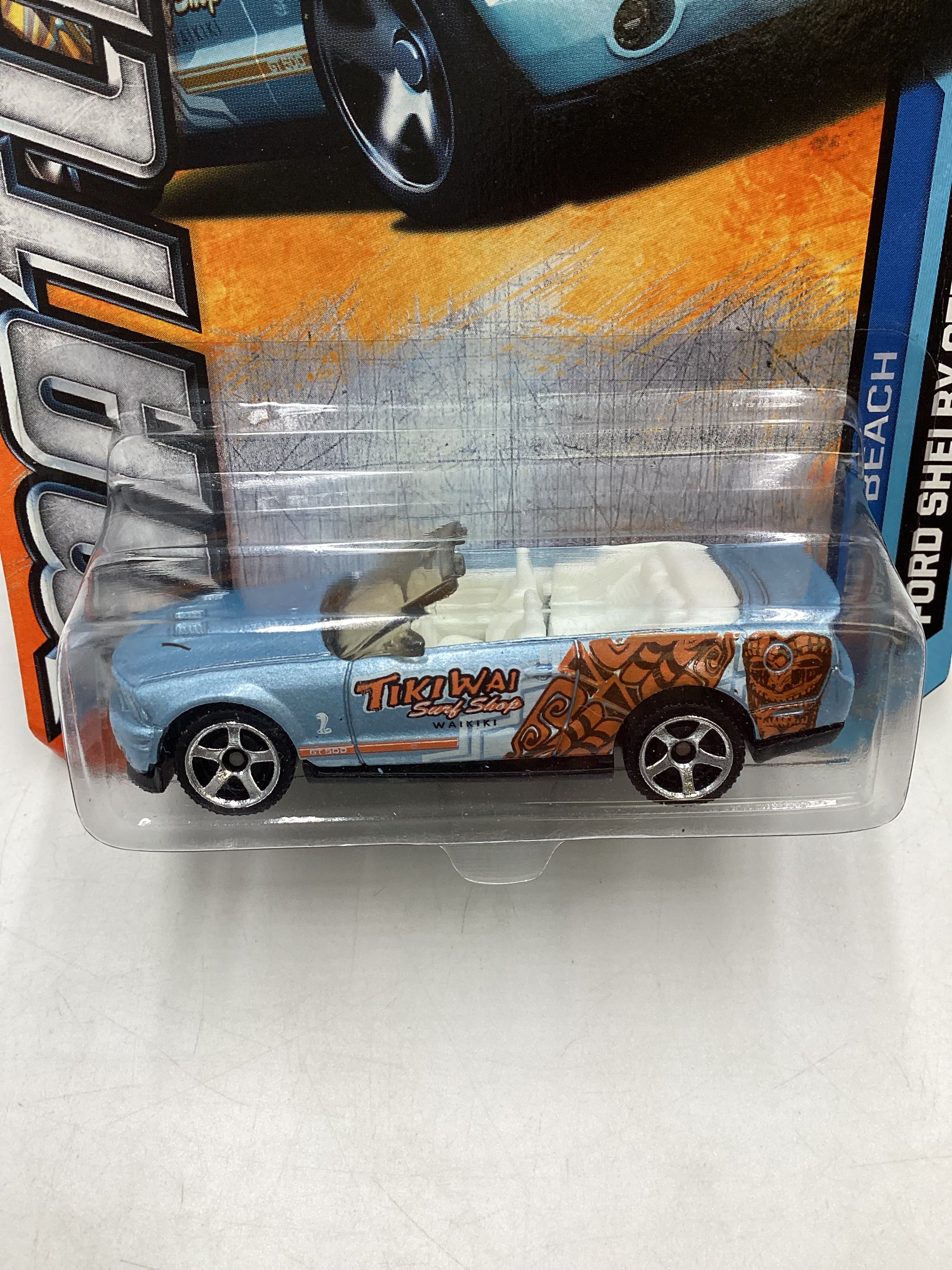Matchbox MBX Beach #6 Ford Shelby GT500 Light Blue 208E - Image 3