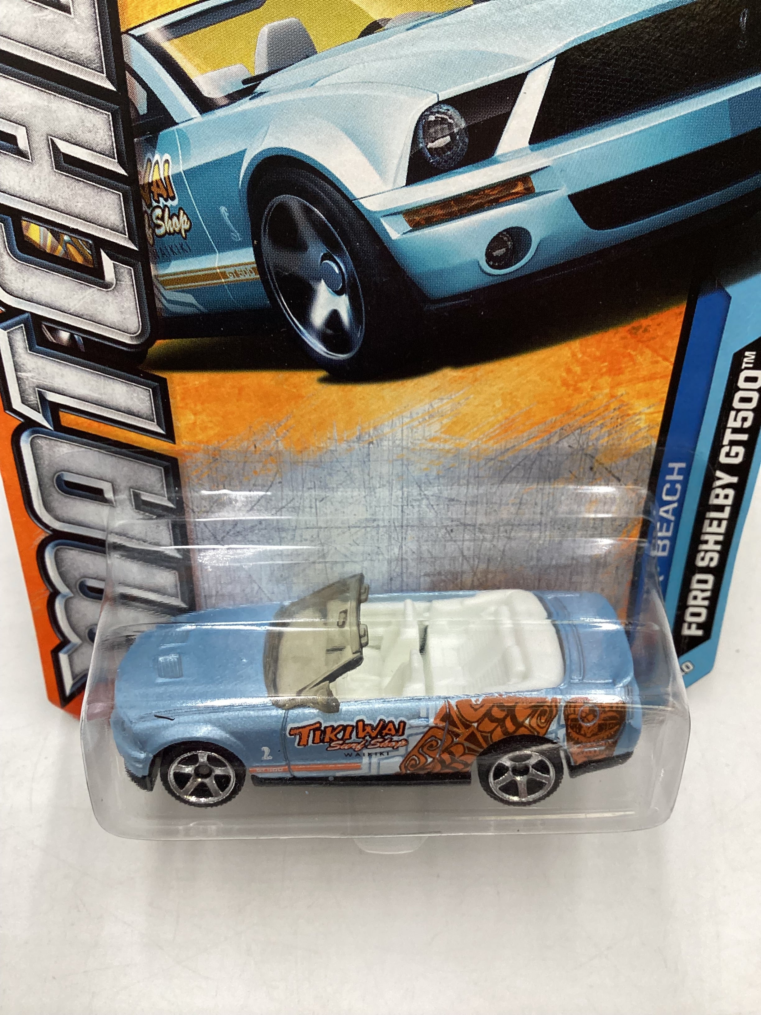 Matchbox MBX Beach #6 Ford Shelby GT500 Light Blue 208E - Image 6