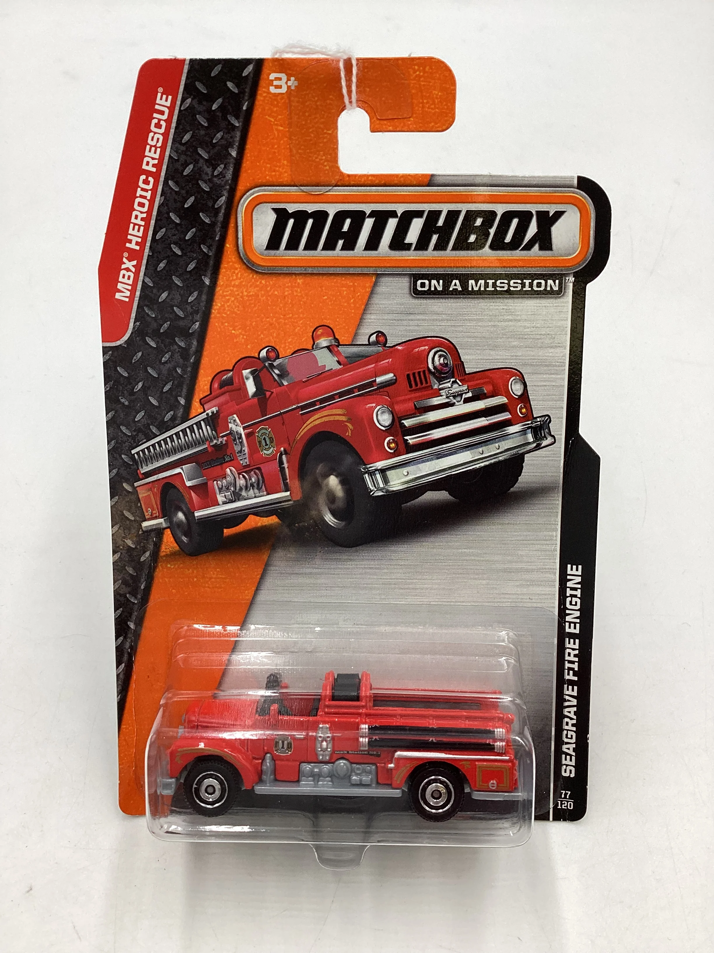 Matchbox MBX Heroic Rescue #77 Seagrave Fire Engine Red 206C - Image 2