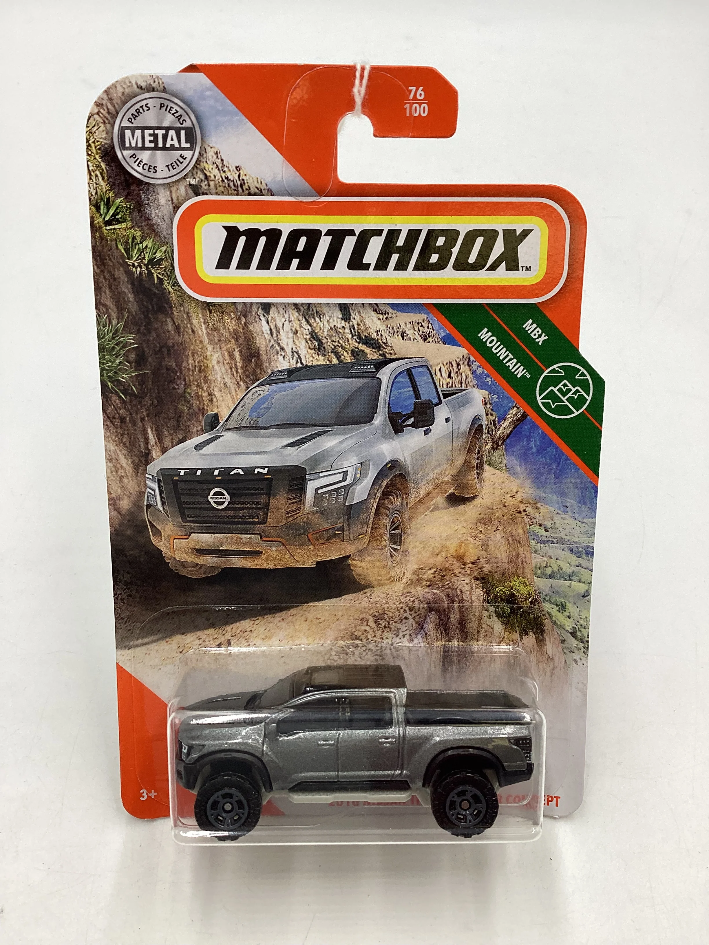 Matchbox MBX Mountain #76 2016 Nissan Titan Warrior Concept Gray - Image 2