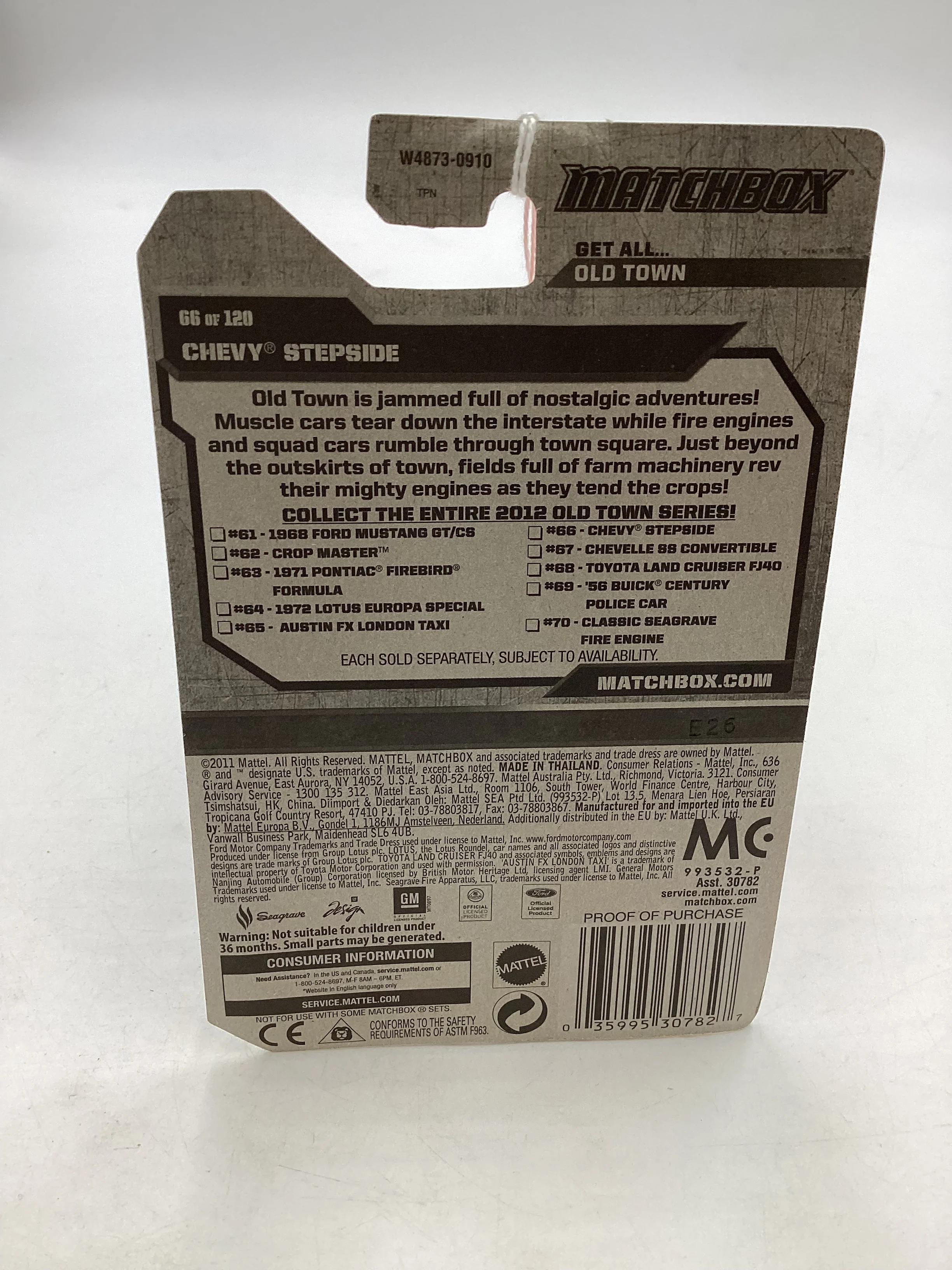 Matchbox MBX Old Town #6 Chevy Stepside Yellow - Image 7