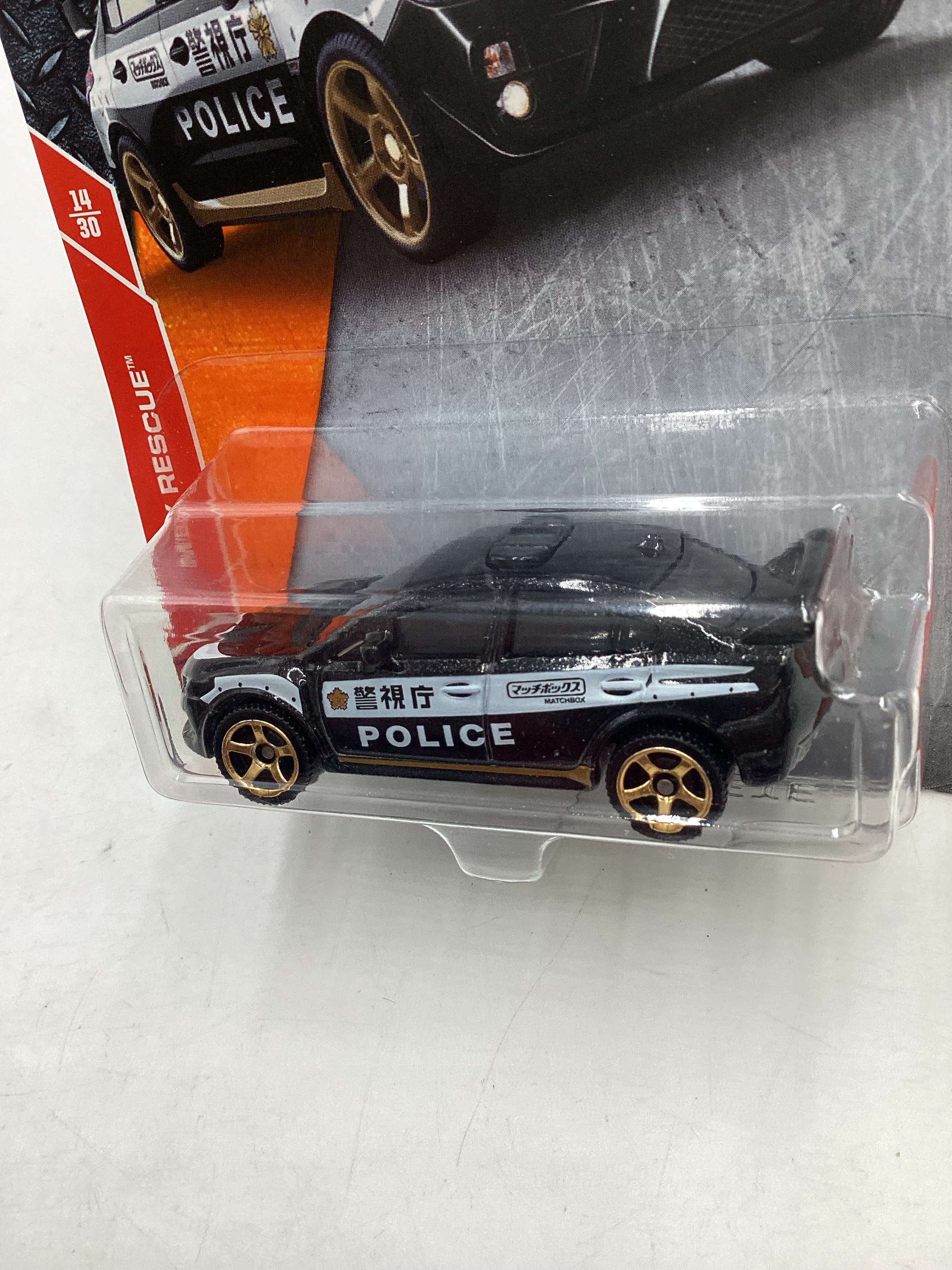 Matchbox MBX Rescue #14 15 Subaru WRX STI Police Black 209B - Image 4
