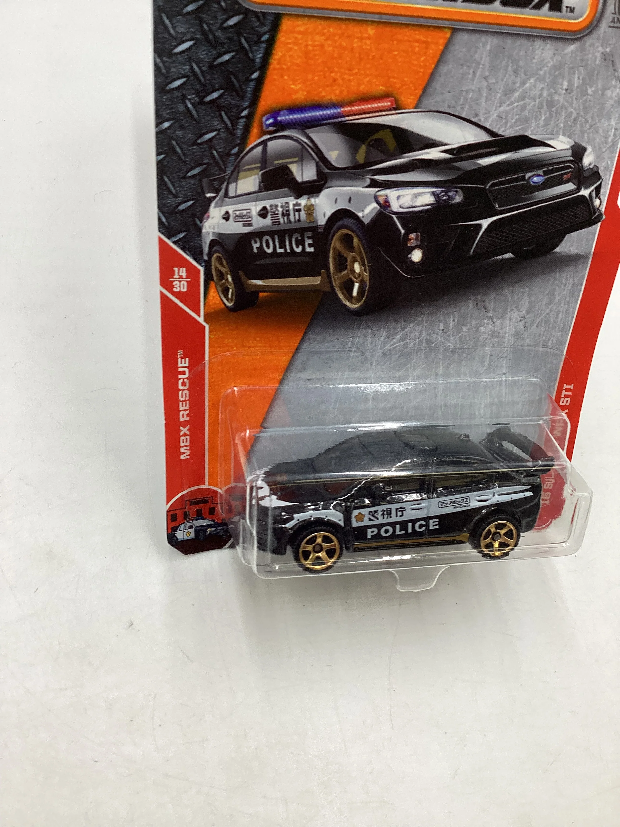 Matchbox MBX Rescue #14 15 Subaru WRX STI Police Black 209B - Image 5