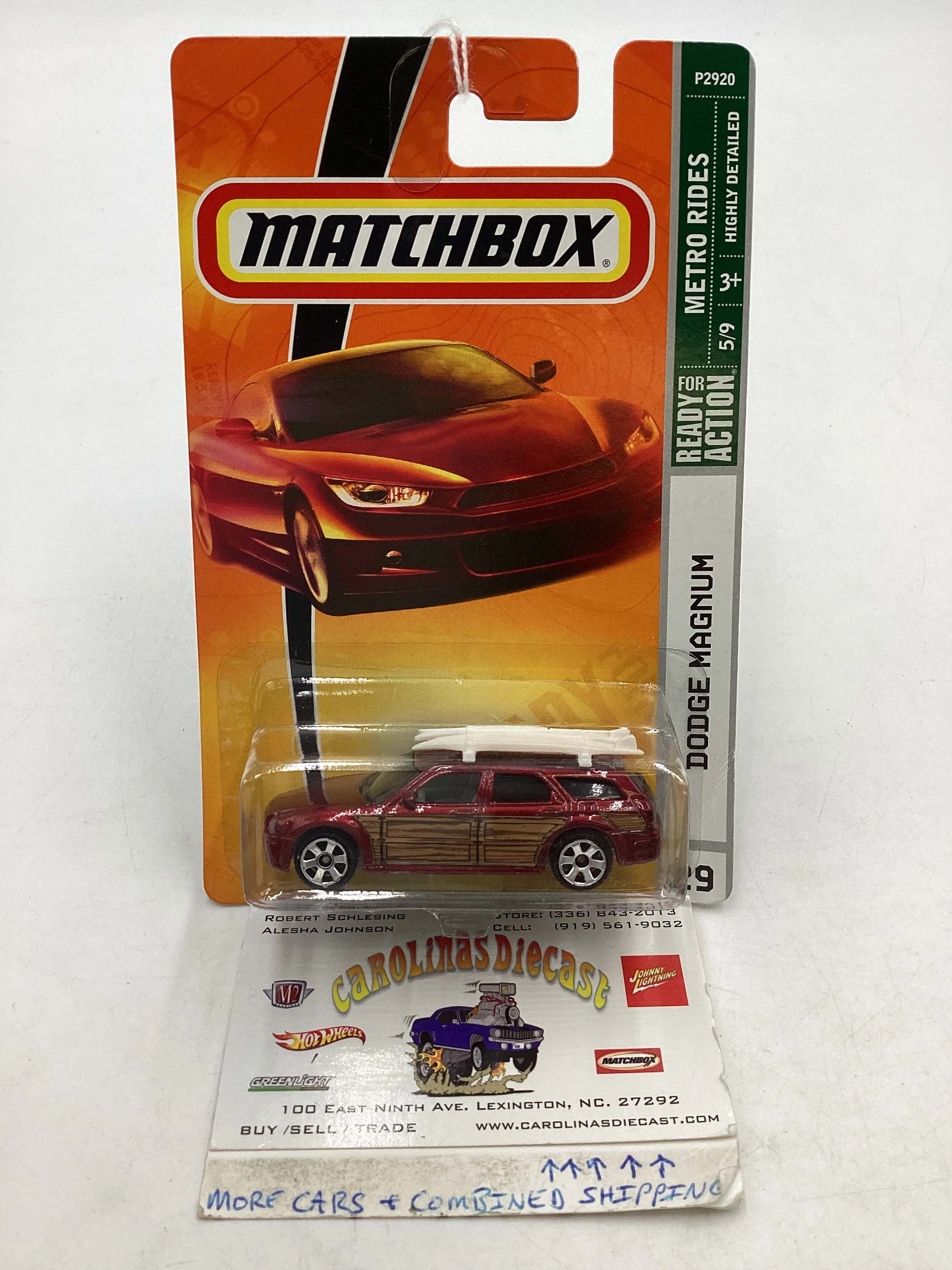 Matchbox Metro Rides 2009 #29 Dodge Magnum Red 208B