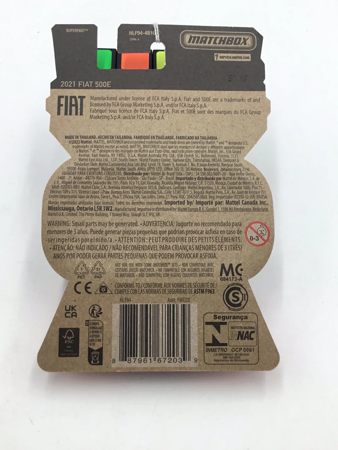 Matchbox Moving Parts 2021 Fiat 500E - Image 5