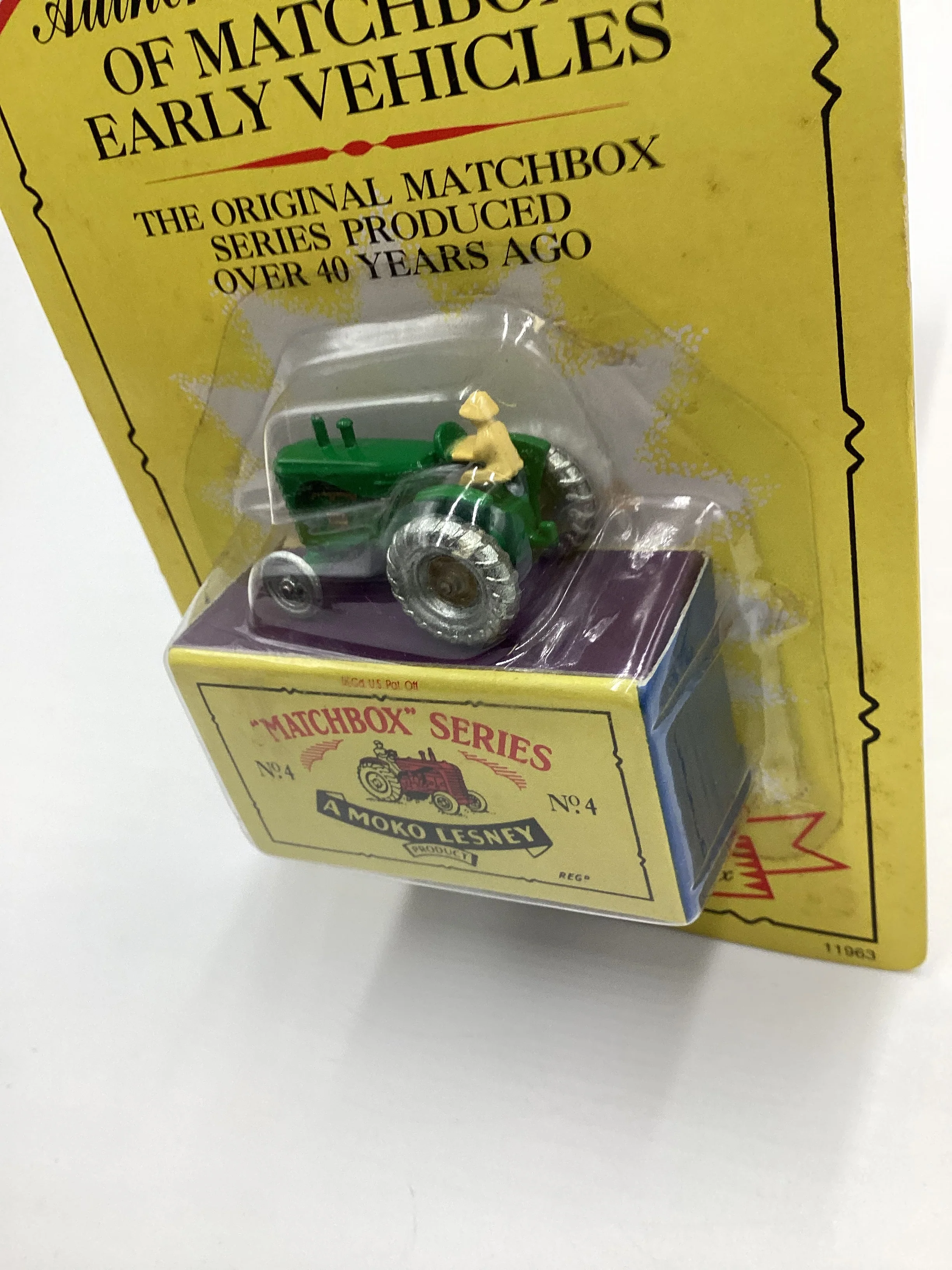 1992 Matchbox Originals No.4 Massey Harris Tractor Green (SR) - Image 4