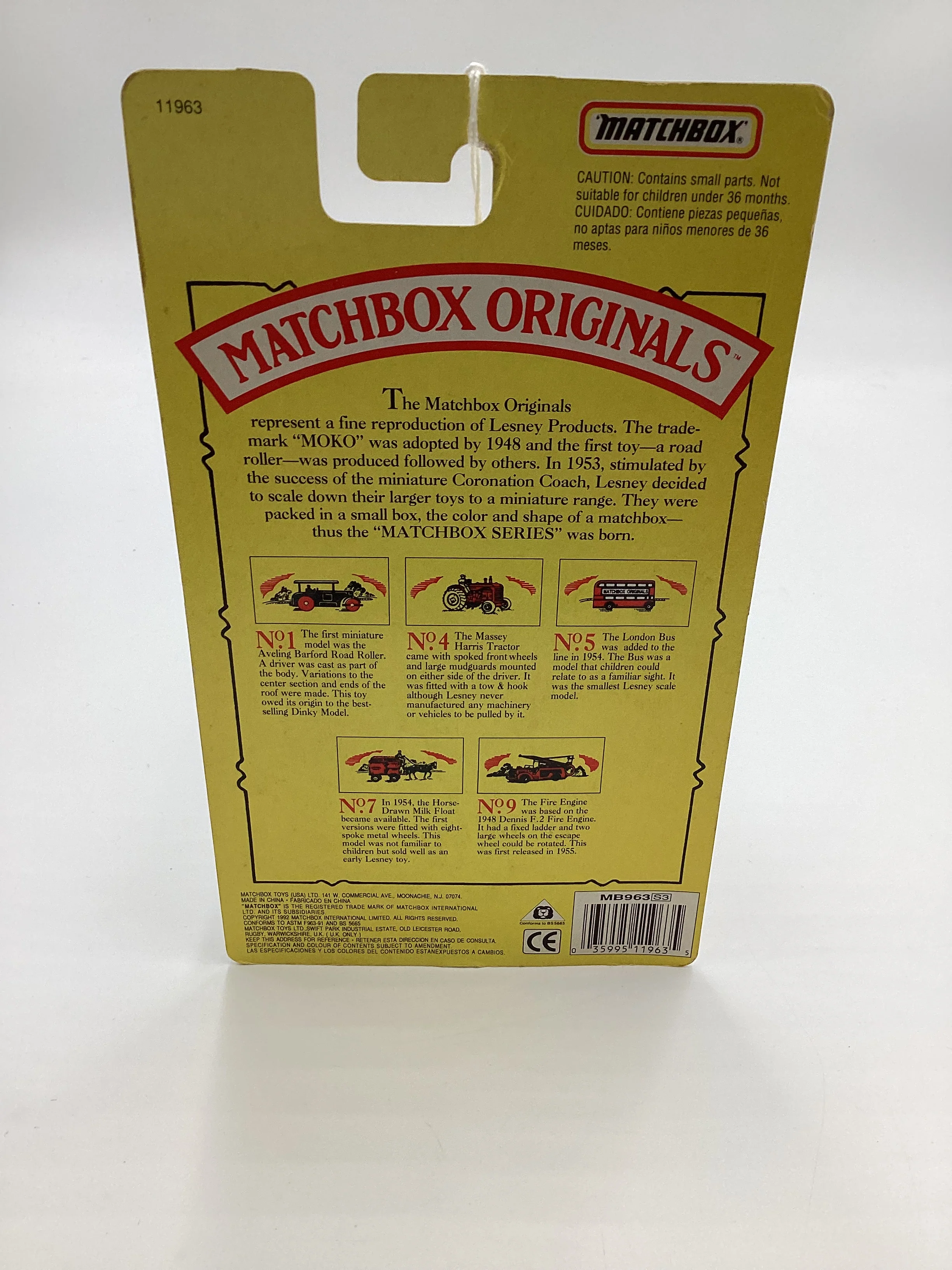 1992 Matchbox Originals No.4 Massey Harris Tractor Green (SR) - Image 7