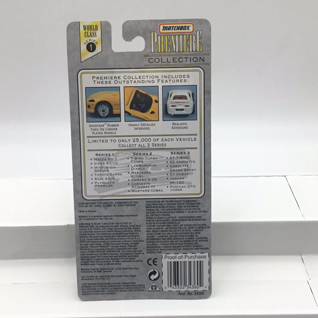 Matchbox Premiere series 1 Viper RT/10 yellow 5A1 - Image 4