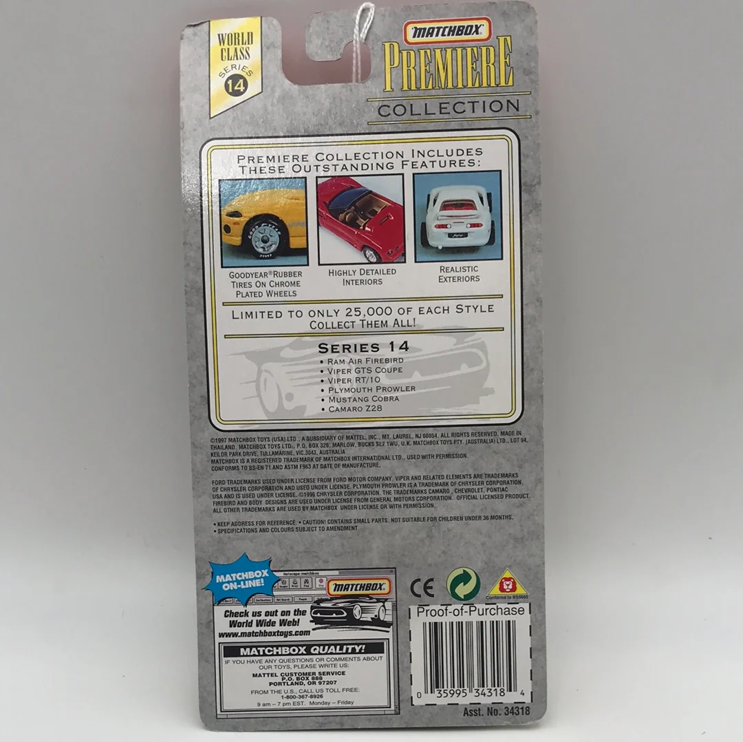 Matchbox Premiere series 14 Viper RT/10 blue 212A - Image 4